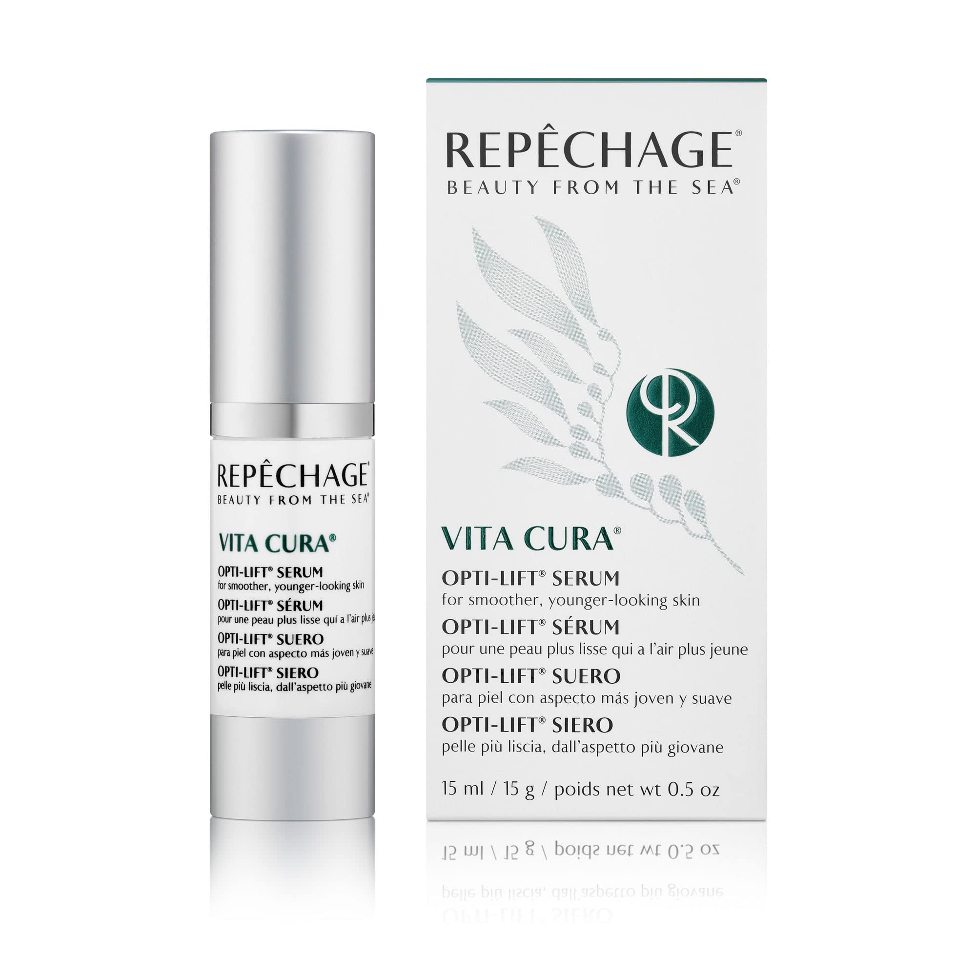 Repechage Eye Opti Serum Use Around the Eye After Cleansing and Toning. Vita Cura Opti-Lift Face Serum for Appearance Signs of Premature Aging. Smoother, Younger Looking Skin Used Day and Night 15ml.