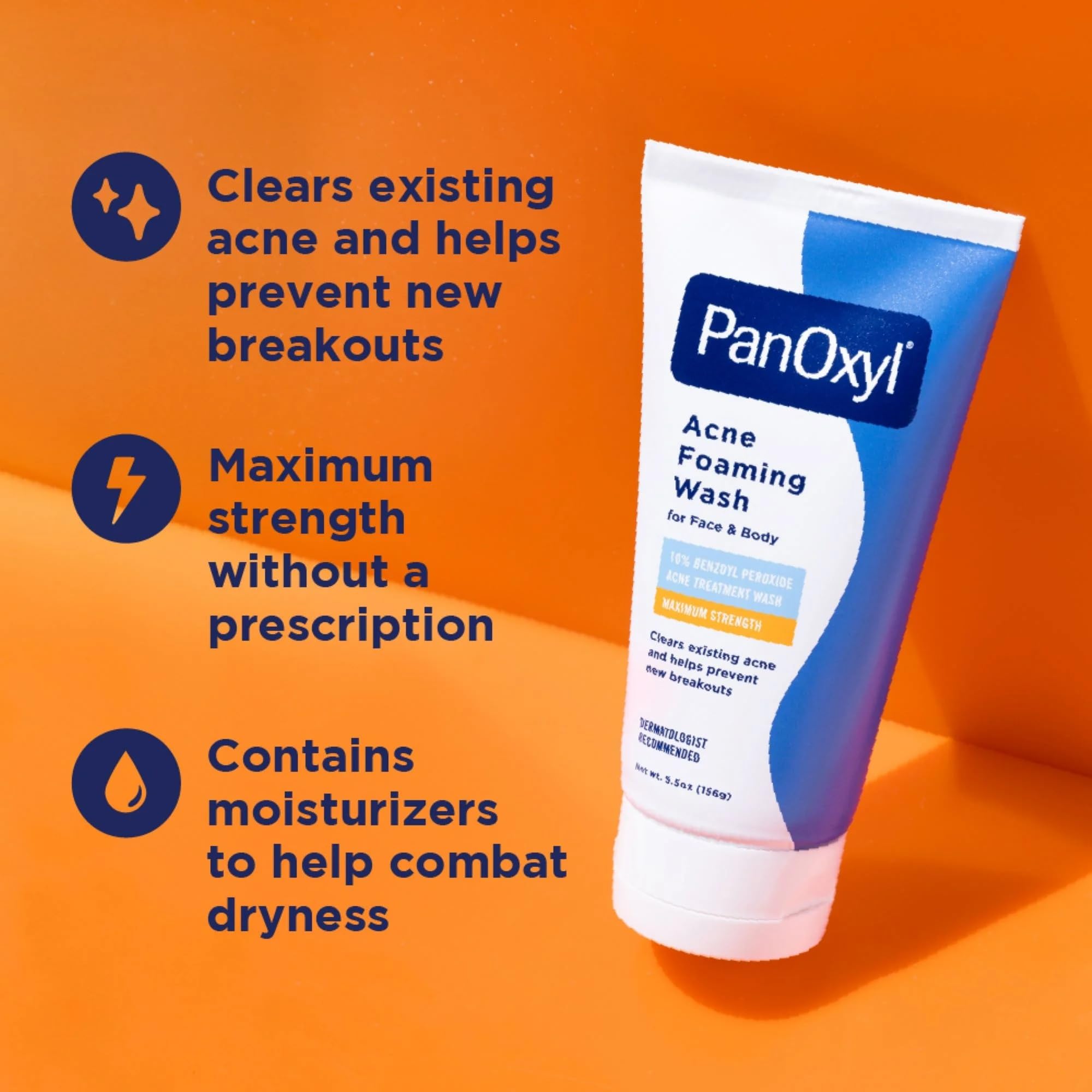 PanOxyl 10% Acne Foaming Wash 5.5 Ounce (Pack of 1)