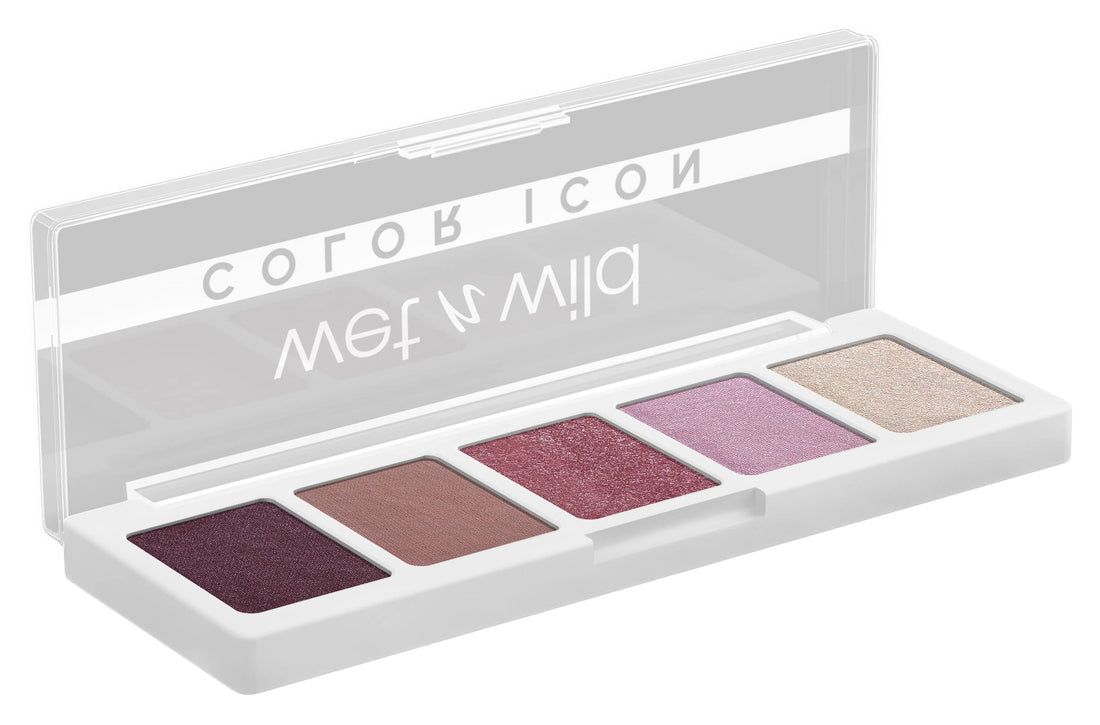 wet n wild Color Icon Eyeshadow Makeup 5 Pan Palette, Matte, Shimmer, Metallic, Long Wearing, Rich Buttery Pigment, Cruelty Free - Petalette