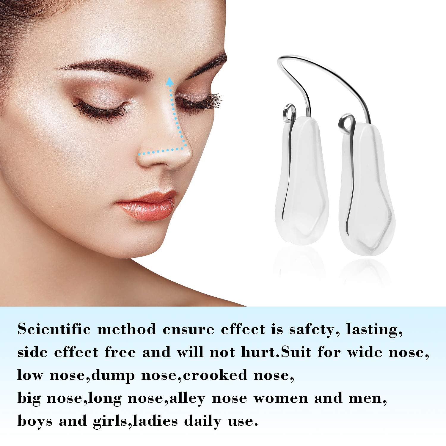 FERNIDA Silicone Nose Shaper Lifter Nose Uplifting Magic Clip Nose Bridge Straightener Corrector Slimmer for Wide Noses