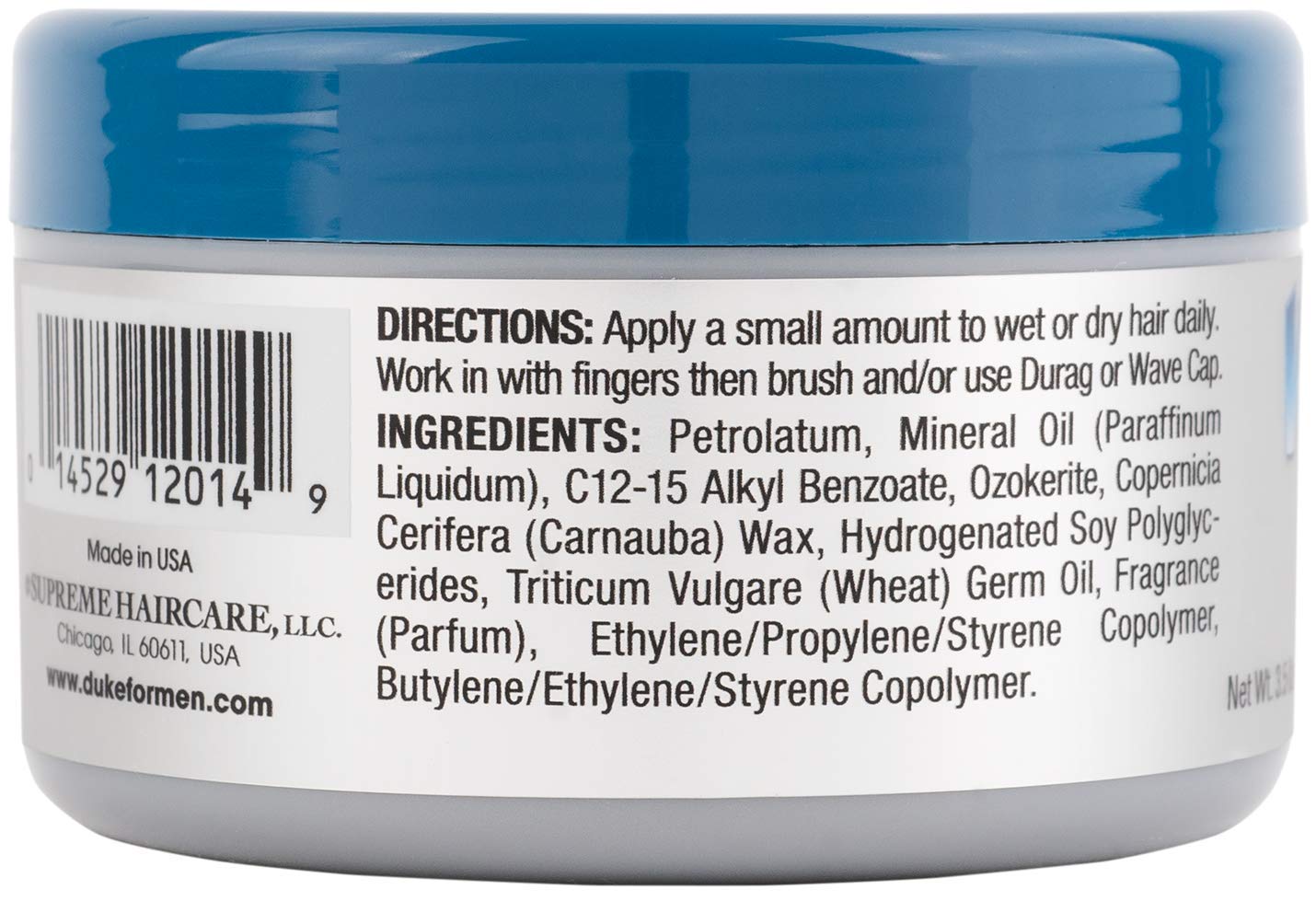 Duke Waves and Fades Gel Pomade, 3.5 Ounce