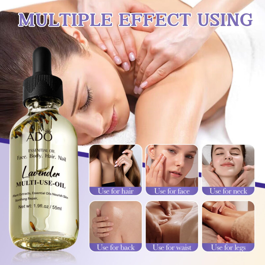 Lanvander Essential Oils for Skin - Body Oil After Shower - Body Oils for Women - Body Oil Scented for Face,Hair,Skin Care - Moisturize,Nourish,Firm Face Oil - Body Skin Care Products for Dry Skin
