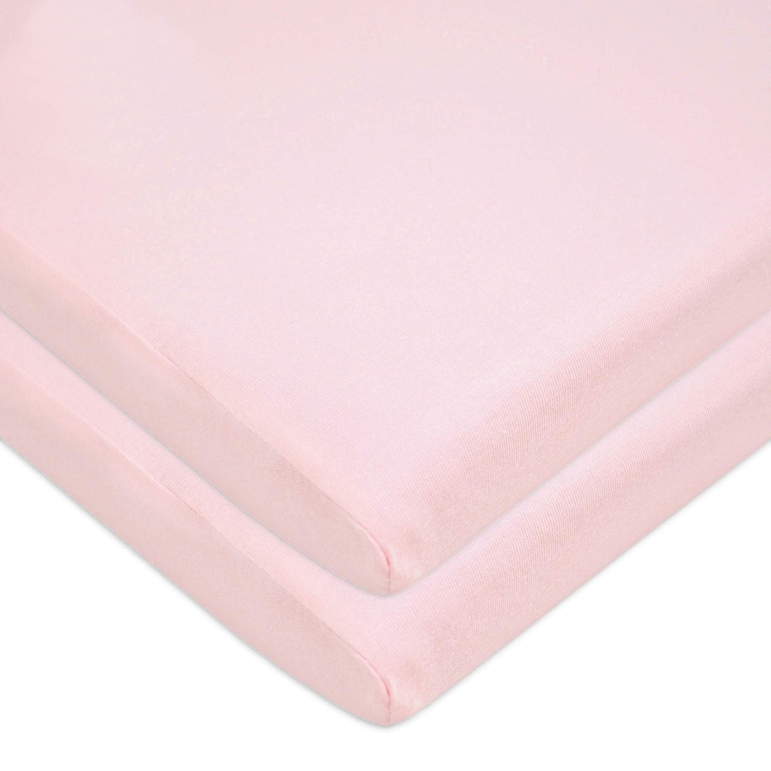 American Baby Company 15 x 33 Fitted Bassinet Sheet, 100% Natural Cotton Jersey Knit, Pink, Soft Breathable, for Girls, Pack of 2
