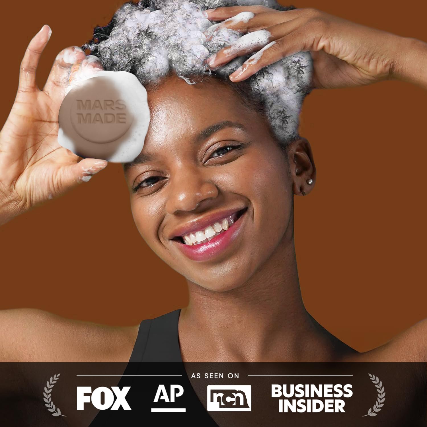 MARS MADE Jojoba Oil Shampoo Bar 2.0 - Hydrating & Moisturizing Natural Hair Soap for Excess Oil & Scalp Nourishment - Solid Shampoo for All Hair Types (120g, 4.23oz)