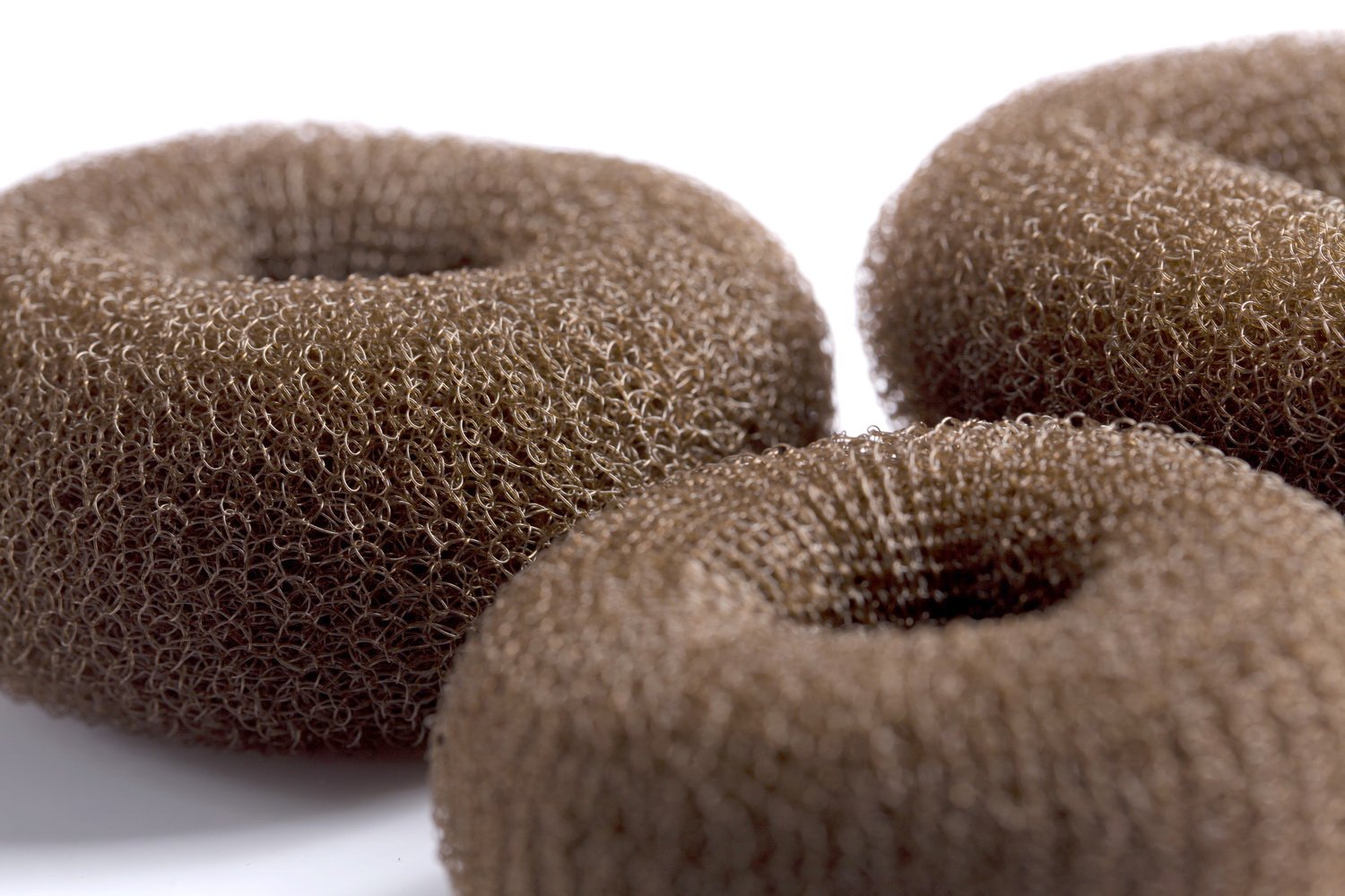 AJOY 3 Pieces Bun Maker Hair Donut, Doughnut Bun Shaper for Chignon or Long Hair (Brown, Small Medium Large)