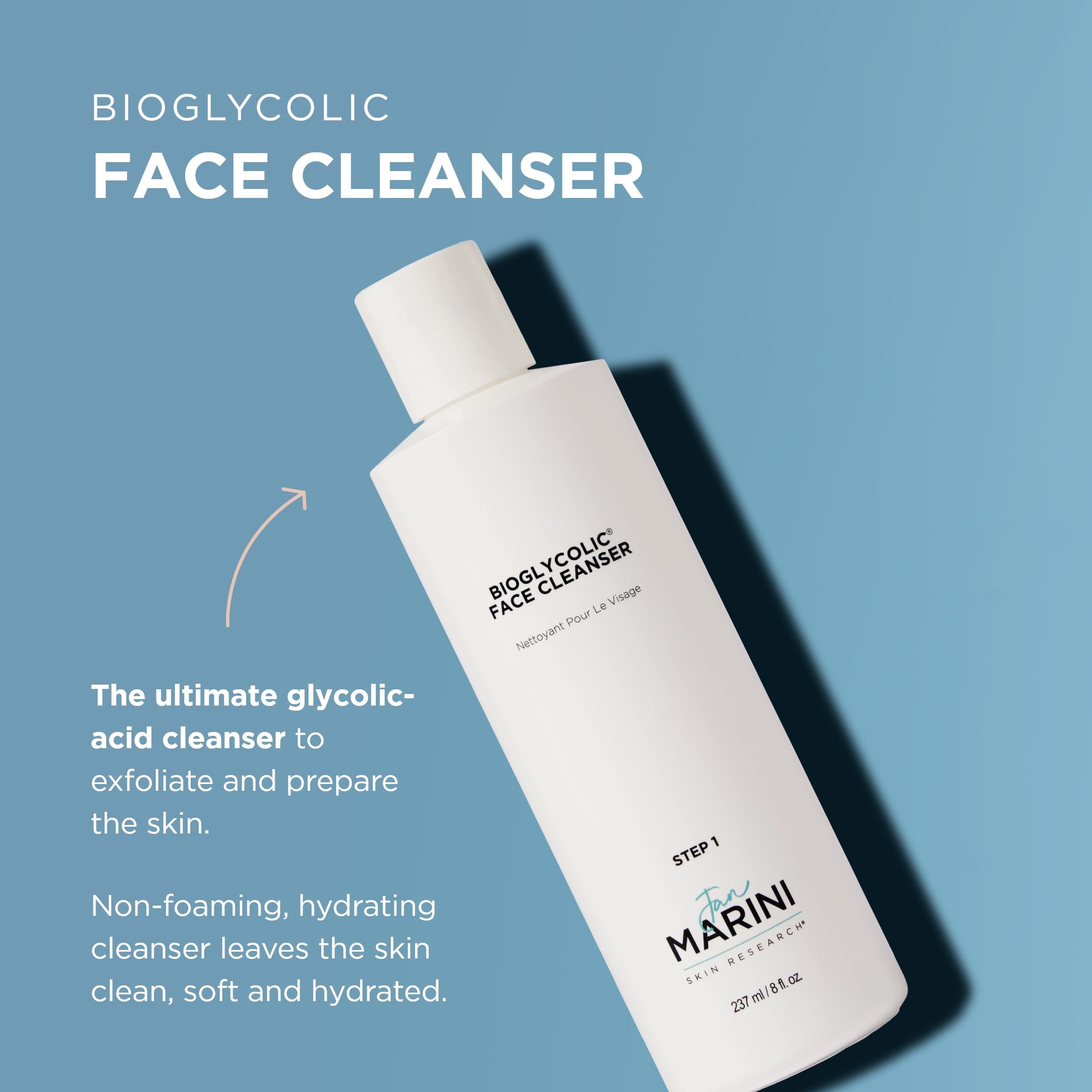 Jan Marini Skin Research Bioglycolic Face Cleanser - Facial Wash for Oily, Dry & Combo Skin - Personal Face Skincare - Skin Cleanser for Beauty & Personal Care - 8 fl oz