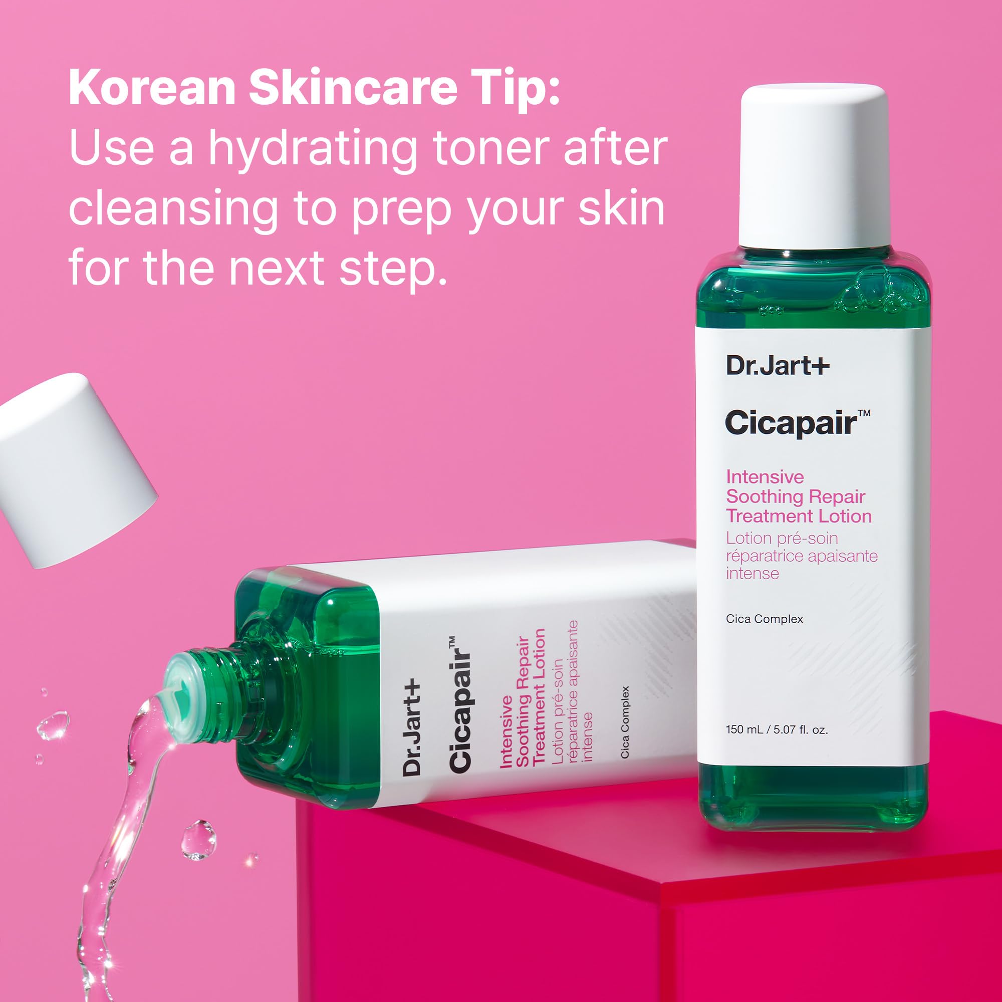 Dr.Jart+ Cicapair™ Intensive Soothing Repair Treatment Liquid Face Lotion to Reduce Redness with Centella Asiatica | Hydrating Toner | Korean Skin Care, 5.07 Fl Oz