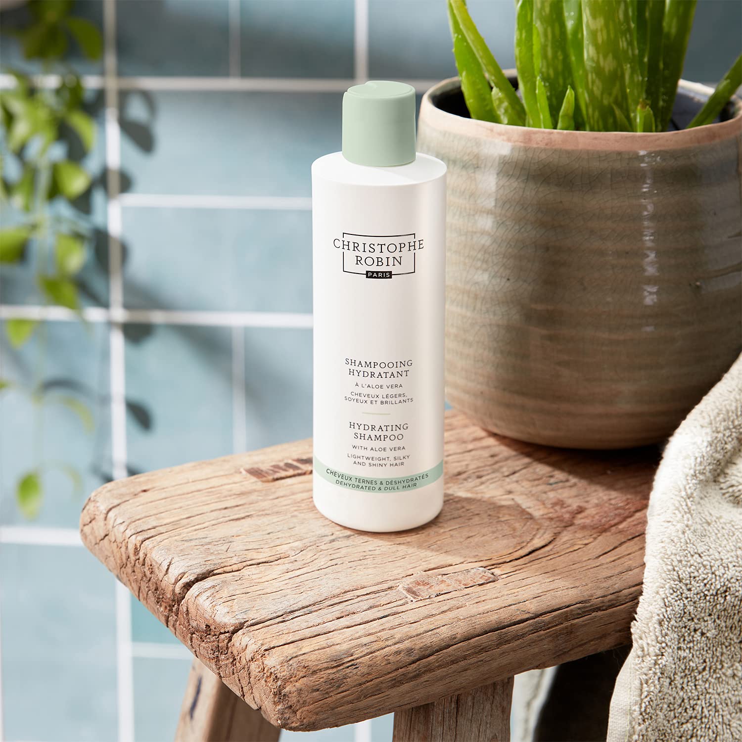 Christophe Robin Hydrating Shampoo With Aloe Vera - Lightweight Ultra-Hydrating - for Dry, Dull Hair 8.4 fl. oz