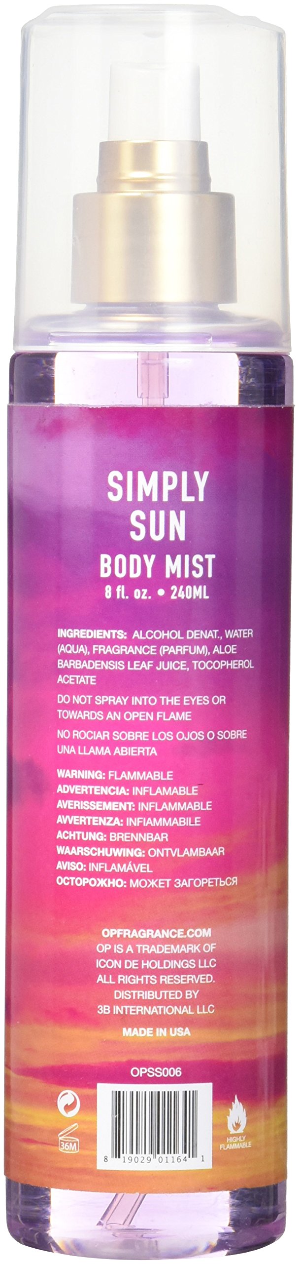 Ocean Pacific Simply Sun Body Mist for Her, 8 Fluid Ounce