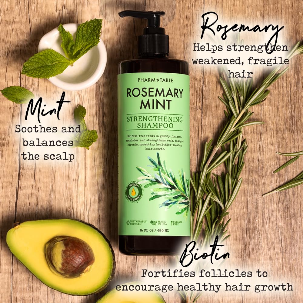 PHARM TO TABLE Rosemary & Mint Shampoo 480ml