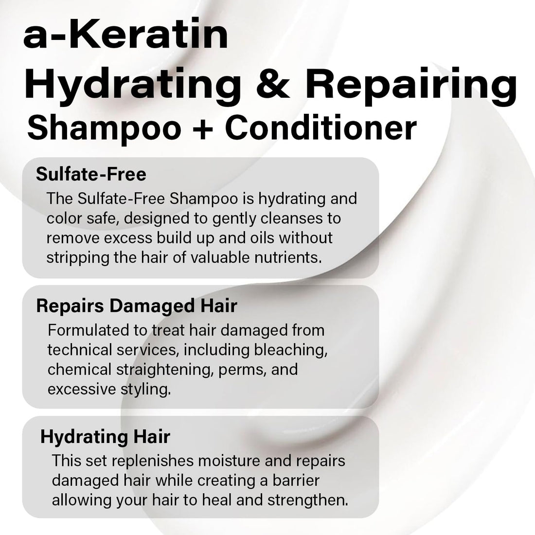 Peter Coppola a-Keratin Hydrating & Repairing Shampoo and Conditioner Duo - Strengthen and Repair Damaged Hair - Nourishes for Soft, Shiny Hair 10 oz