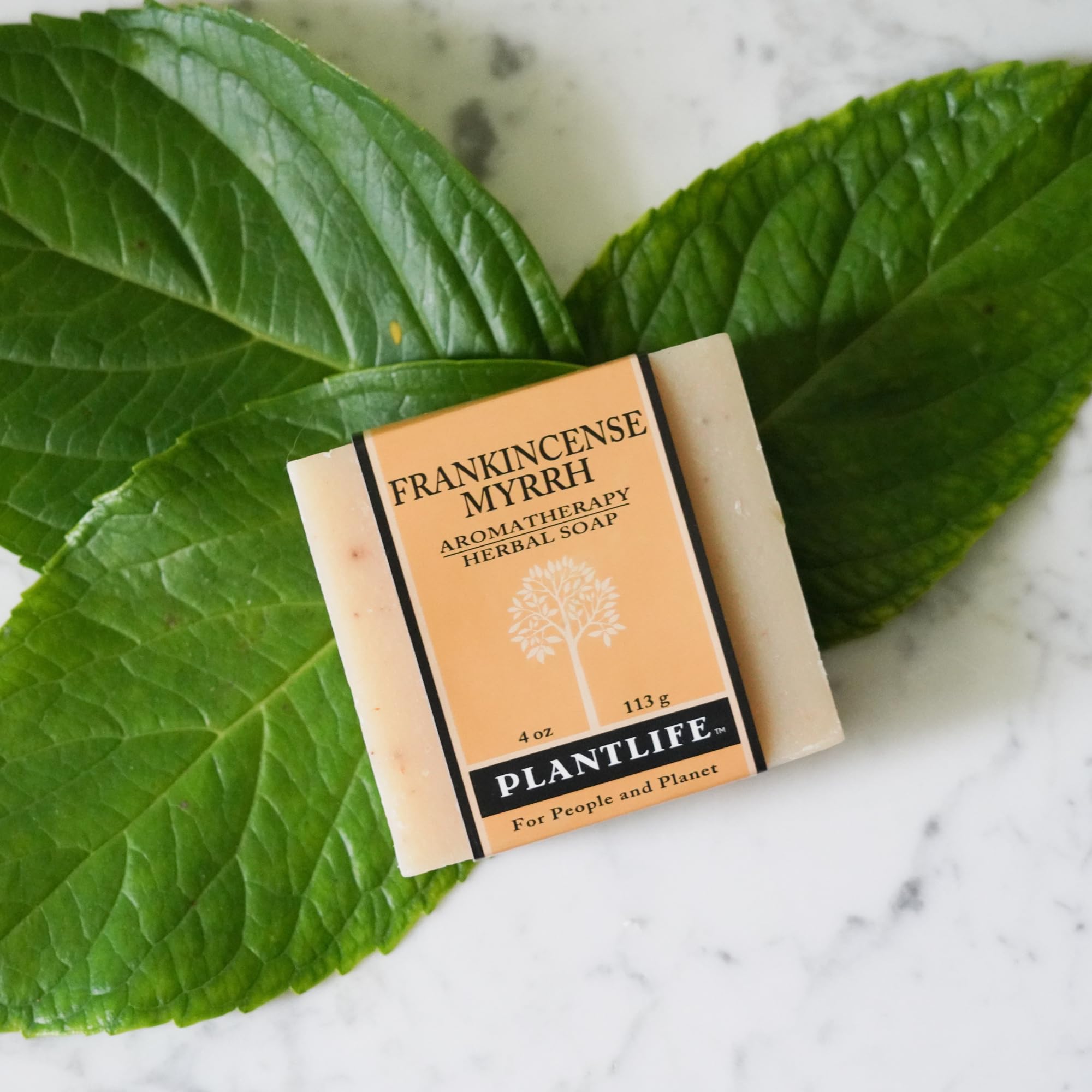 Frankincense Myrrh 100% Pure & Natural Aromatherapy Herbal Soap- 4 oz (113g)