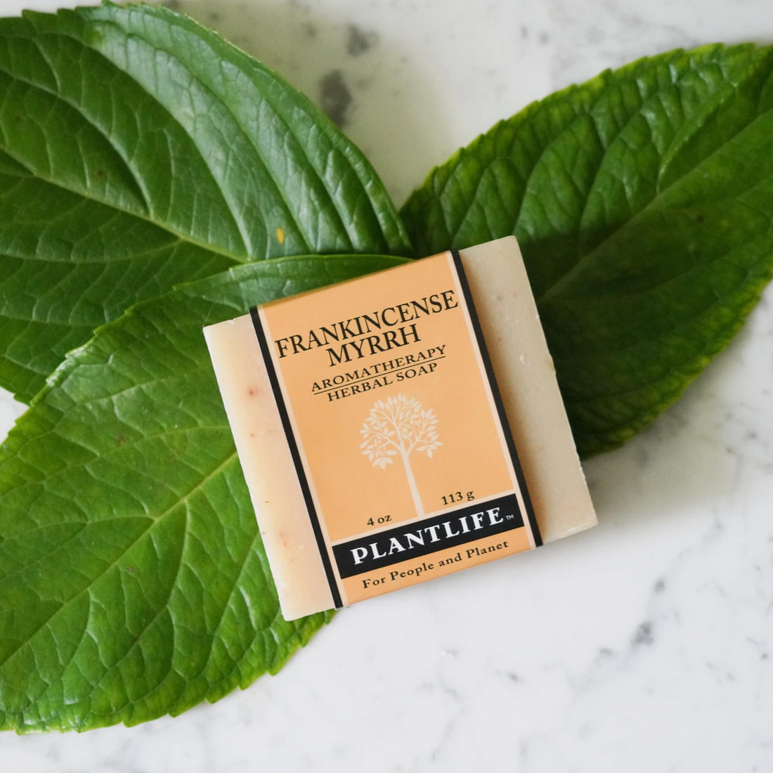 Frankincense Myrrh 100% Pure & Natural Aromatherapy Herbal Soap- 4 oz (113g)