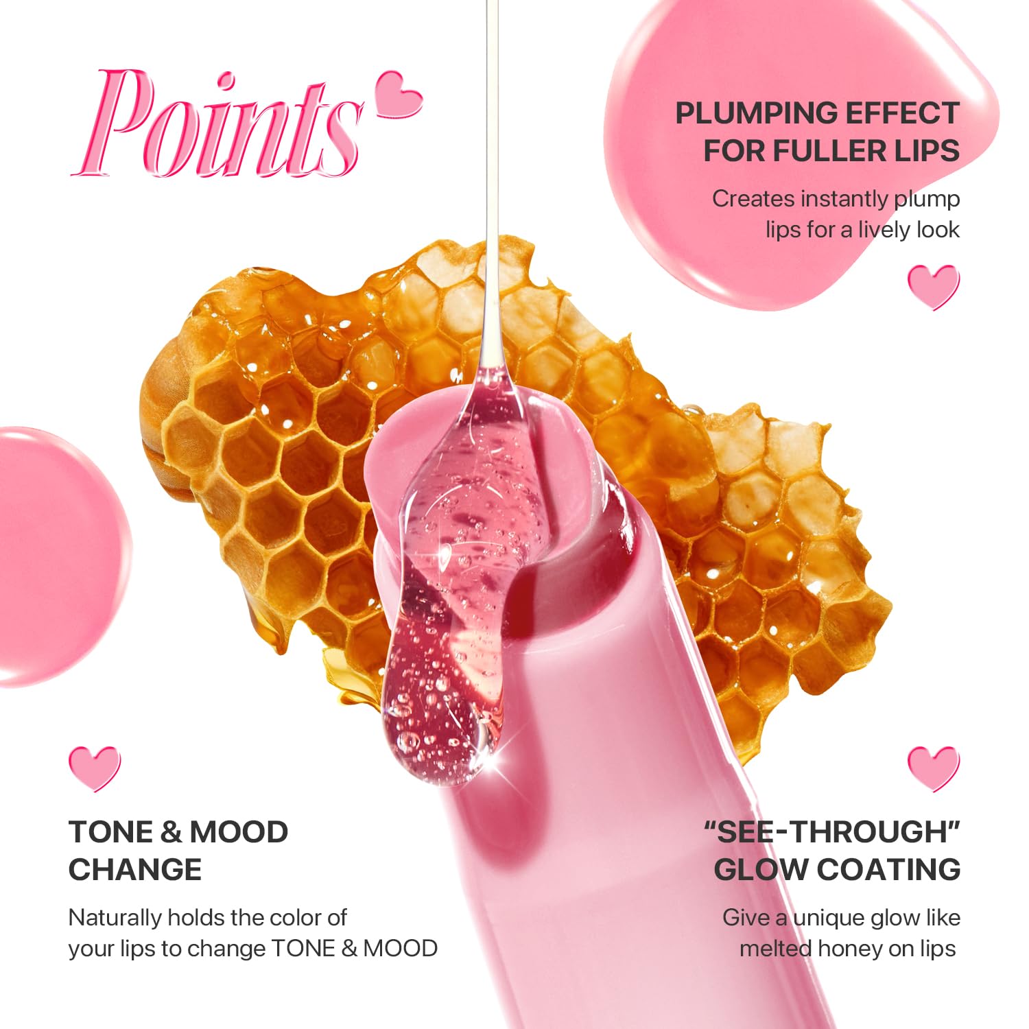 Nature Republic HONEY MELTING LIP PLUMPING (11 PINK) SOFT LIP STICK Tint & Plump Hydrating Gloss, Moisturizing balms, Volumizing formula & Sheer tint, Glowy Finish, korean make up