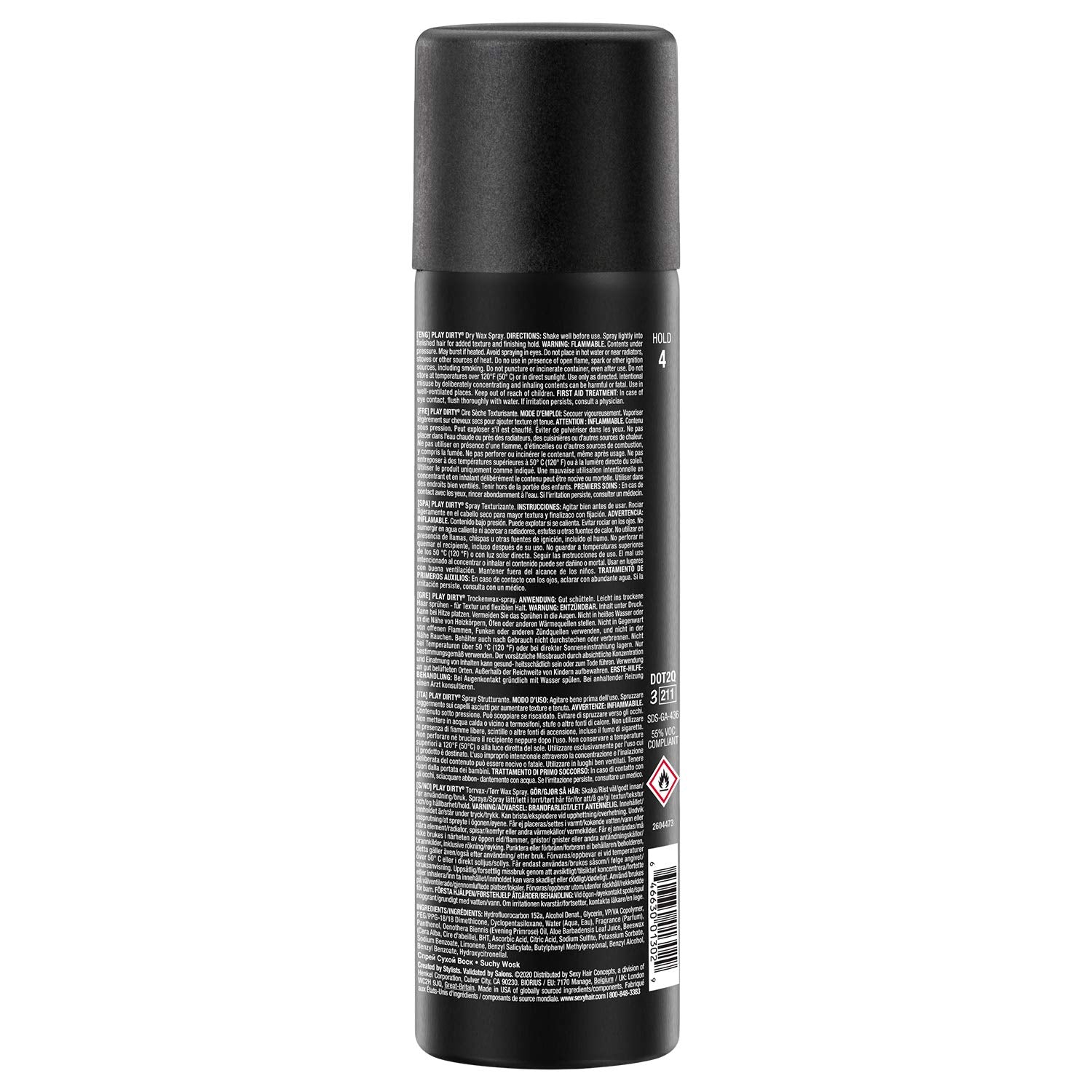Sexy Hair Play Dirty Dry Wax Spray, 4.8 Ounce