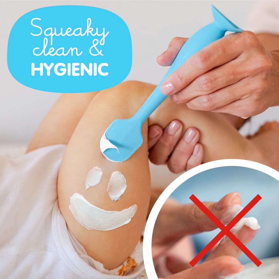 Bumco Baby Bum Brush + Mini Diaper Cream Spatula with Case - BPA-Free Butt Spatula Baby, Soft Diaper Spatula, Baby Diaper Cream Applicator, Mom-Invented Diaper Bag Essentials, Butt Spatula