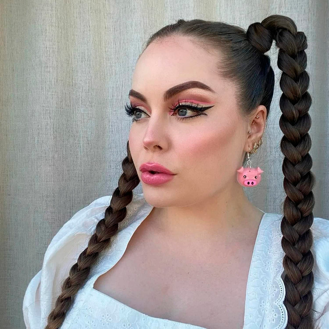 2 Pack Long DIY Braided Ponytail Extension with Hair Tie Straight Wrap Around Hair Extensions Ponytail(2#)