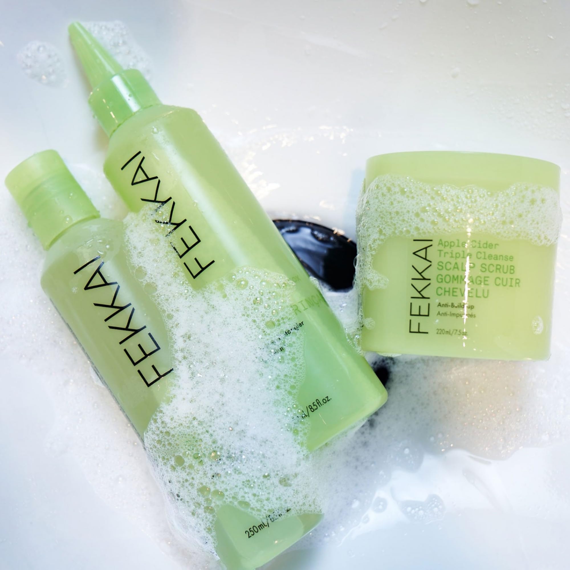 Fekkai Apple Cider Detox Scrub (2 oz) + Apple Cider Detox Shampoo (2 oz) - Free of Sulfates, Parabens, Phthalates - Vegan, Cruelty-Free