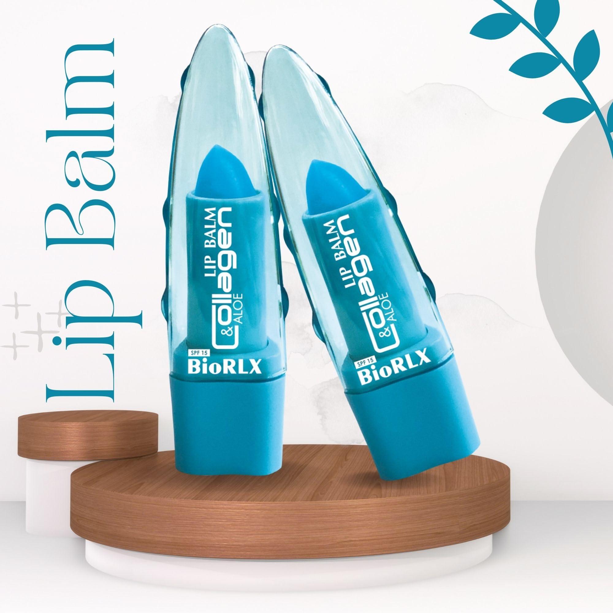 BioRLX Collagen & Aloe Vera Lip Balm - Advanced Anti-Aging Lip Care for Youthful and Hydrated Lips (Collagen, 0.12 Ounce (Pack of 1))