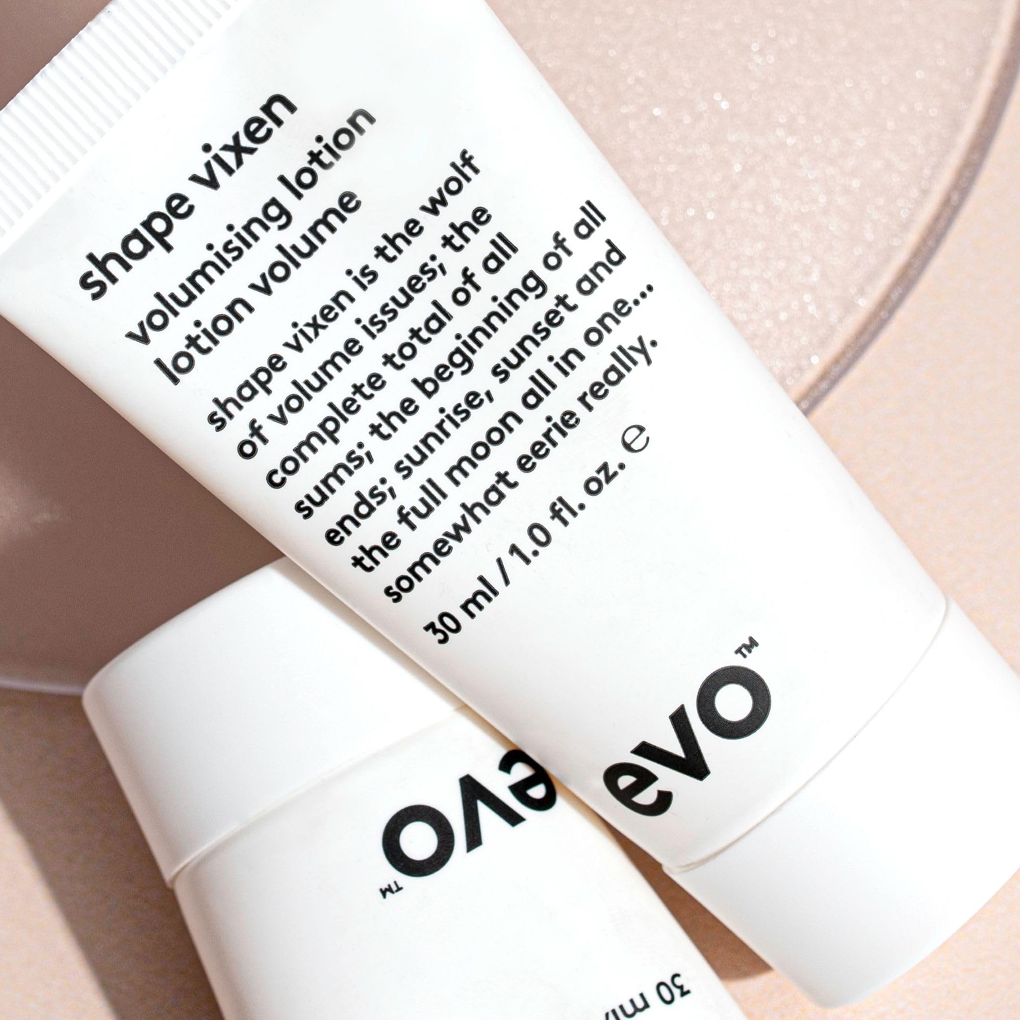 EVO Shape Vixen Volumizing Lotion - Professional Hair Styling Blow Dry Texture Mask for Fine Thin Straight Hair - Travel Size, 30ml / 1.01fl.oz