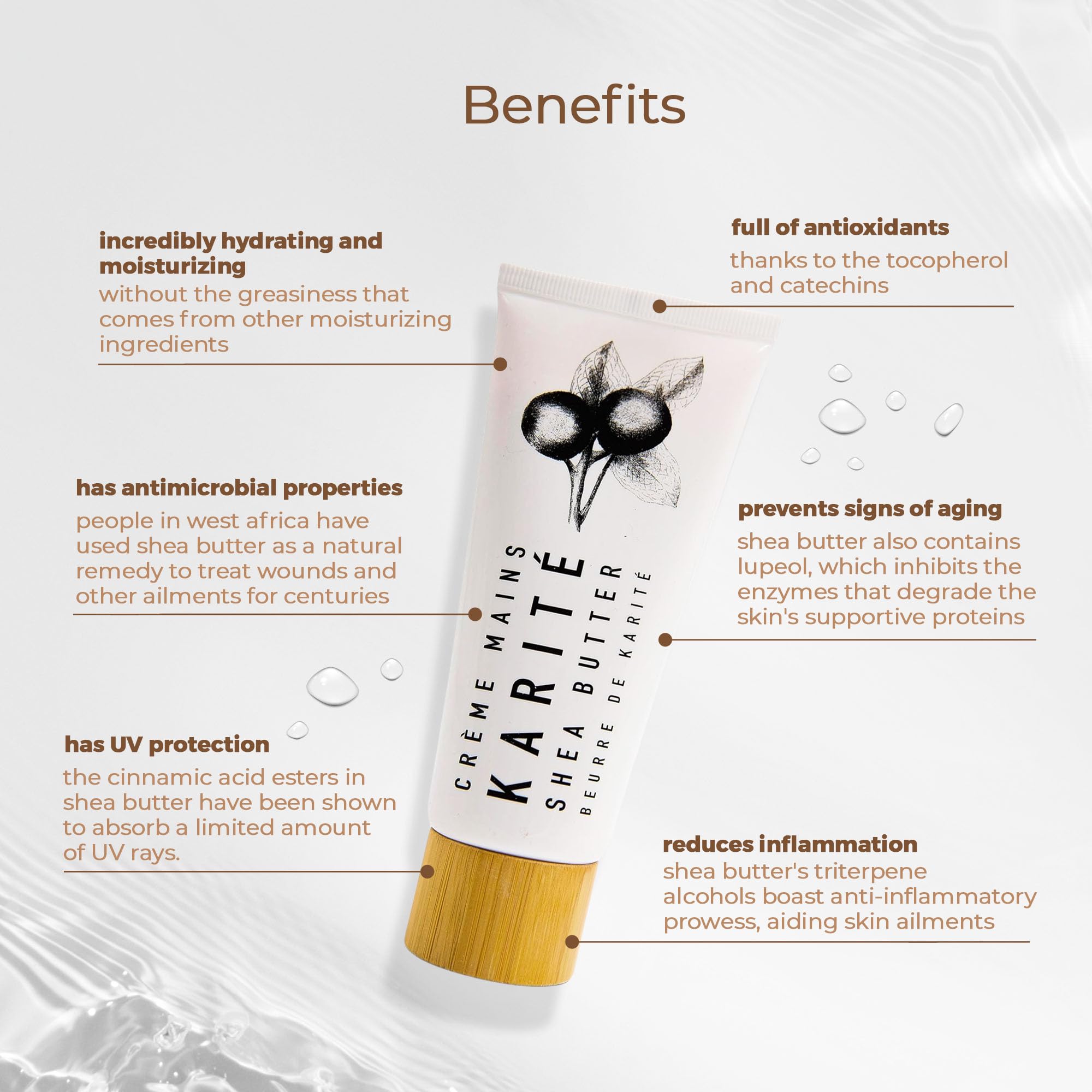 Karité Crème Mains Nourishing Hand Cream for Dry Hands | Shea Butter, Organic Jojoba & Rosehip Oil Blend | Dermatologist-Formulated and Approved | Cruelty-Free, Hypoallergenic Vegan Hand Cream