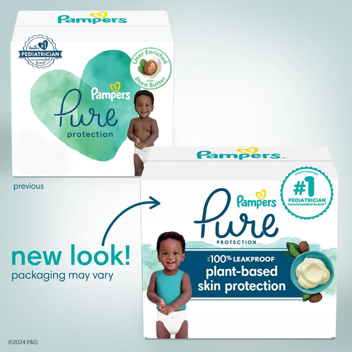 Diapers Size 6, 72 Count - Pampers Pure Protection Disposable Baby Diapers, Hypoallergenic and Unscented Protection, Enormous Pack (Packaging & Prints May Vary)