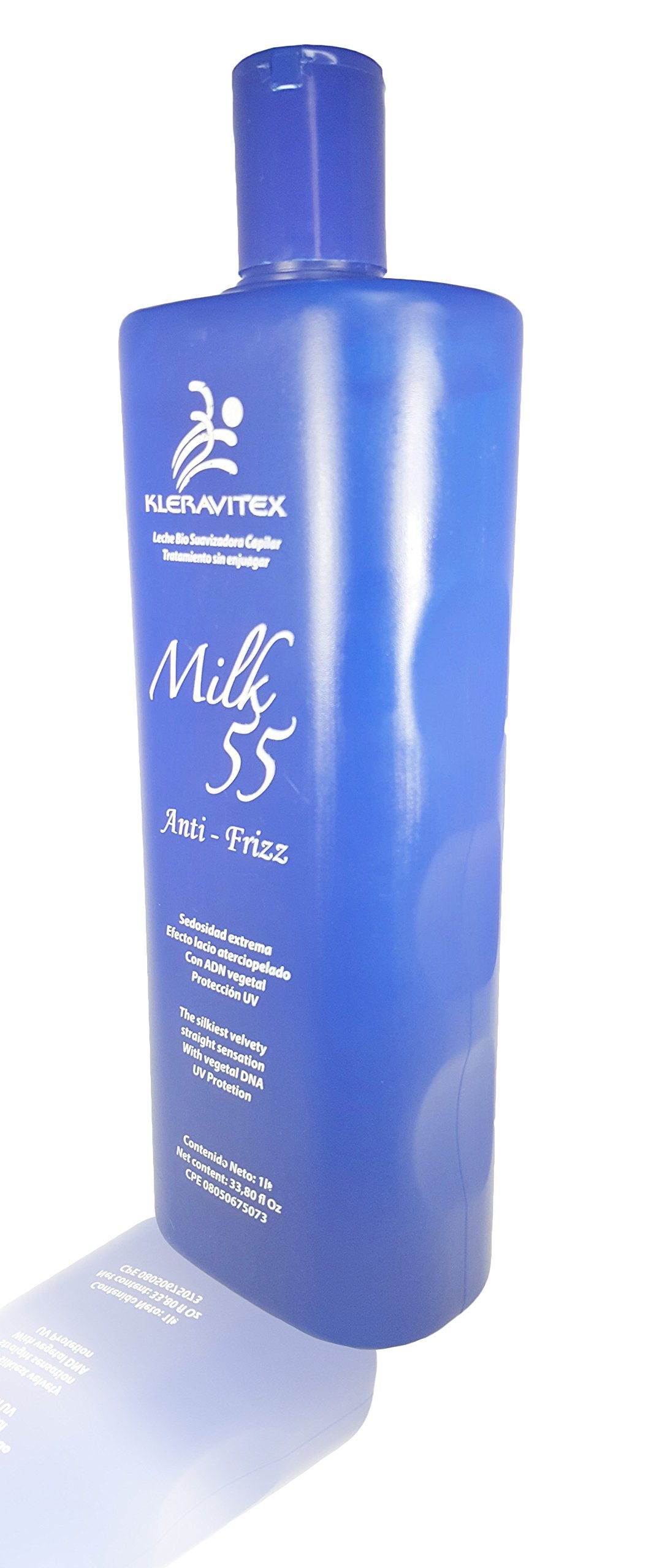 Kleravitex Milk 55 Anti Frizz Leave In Treatment for Damaged Dry Hair (33.80 Fl. Oz)