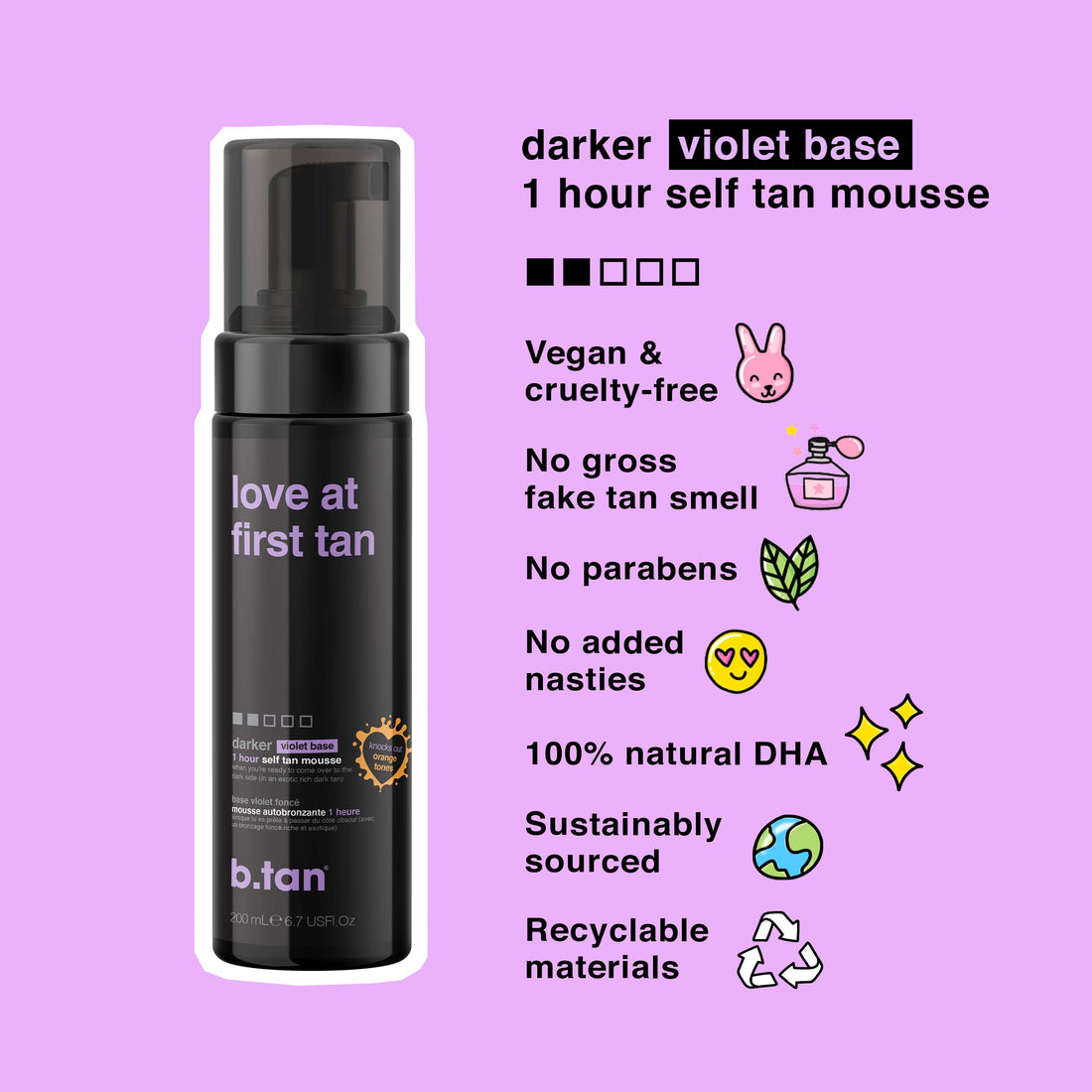 B.Tan Not Just Your Weekend Lover Foam, 200 ml