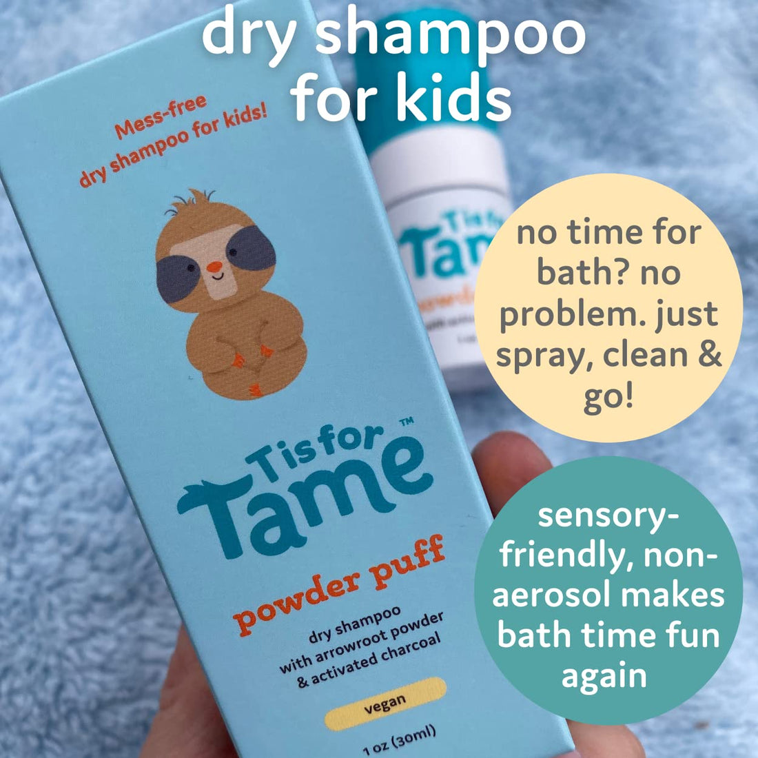 T is for Tame - The First Dry Shampoo for Babies & Kids, Sensory Friendly, Waterless Scalp and Hair Cleanser, April 2023 Release Date, Great for Adults Too
