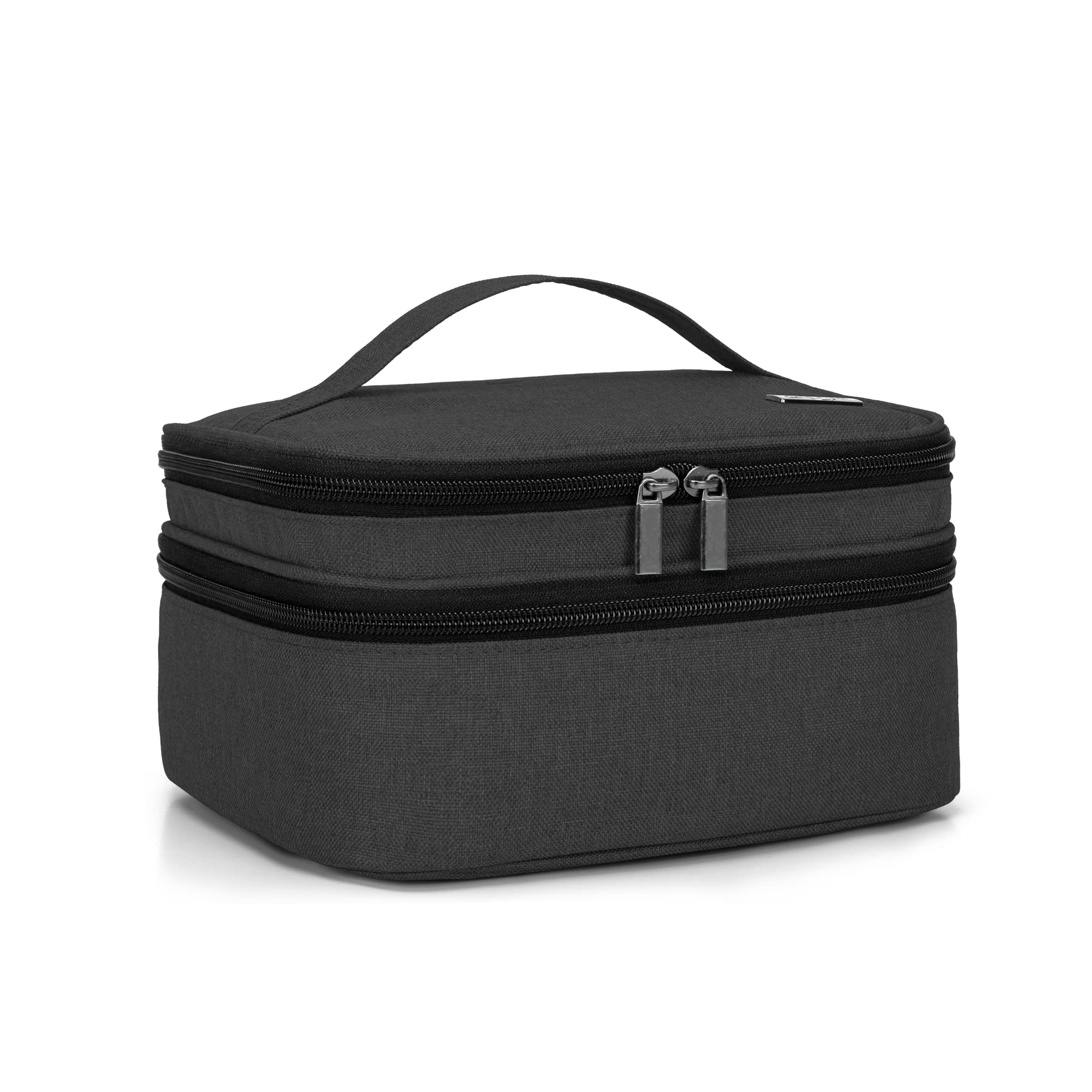 Luxja Nail Polish Carrying Case - Holds 30 Bottles (15ml - 0.5 fl.oz), Double-layer Organizer for Nail Polish and Manicure Set, Black