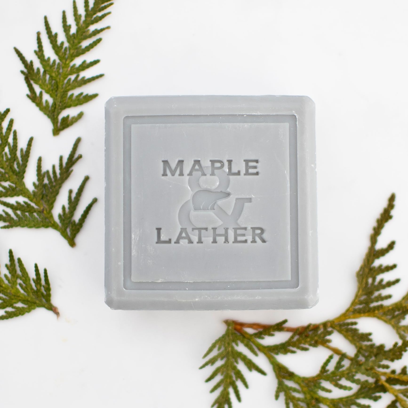 Maple & Lather Triple-Milled Bar Soap – Alpine Cedar Scent, Shea Butter & Sustainably Sourced Palm Oil, Long-Lasting French Soap, 209g/7.4oz, Made in Provence, France