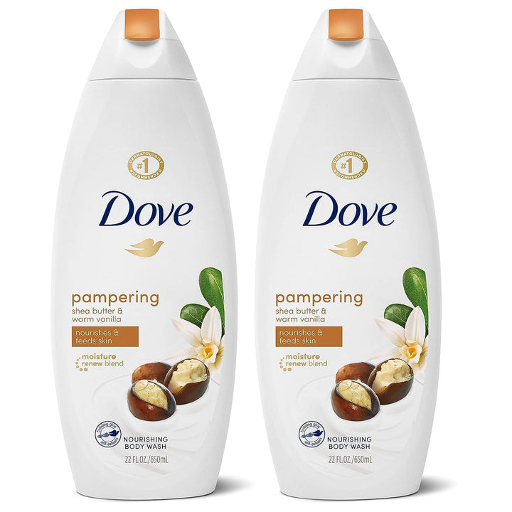 Dove Purely Pampering Shea Butter with Warm Vanilla Body Wash, 24 oz, 2 pk
