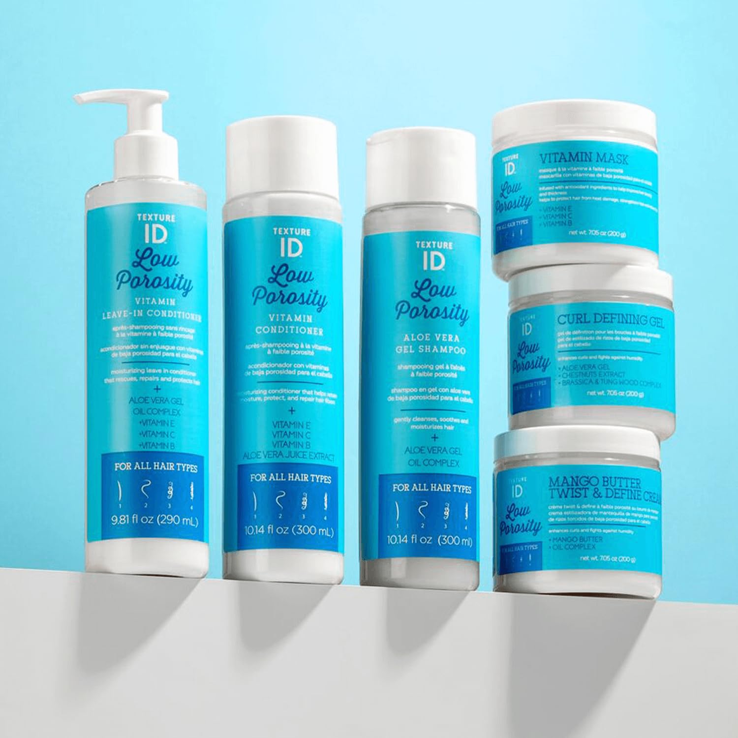 Texture ID Low Porosity Vitamin Conditioner, Aloe Vera Gel, Oil Complex, 10.14 Fl Oz