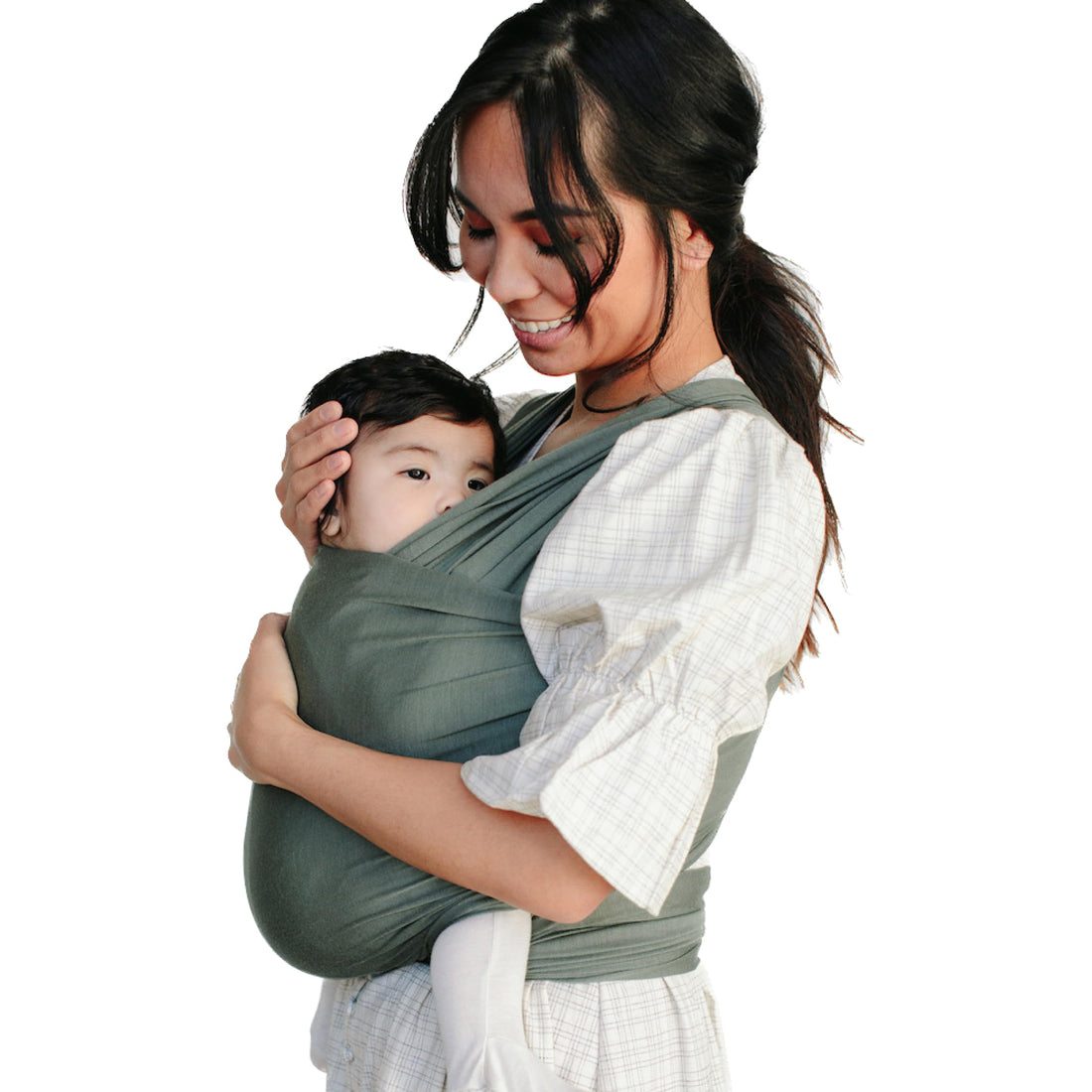 Solly Baby Wrap Carrier - Lightweight Baby Carrier - Newborn Baby Essentials - for Newborn, Infants and Baby 8-25 Lbs - Black Pinstripe