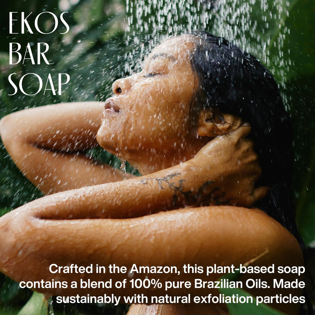 natura Ekos Açaí Revitalizing Creamy Exfoliating Soap Bar 150g - 97% Natural - 100% Pure Plant Based Oils - Vegan Skin Care - Brazilian Beauty Secrets