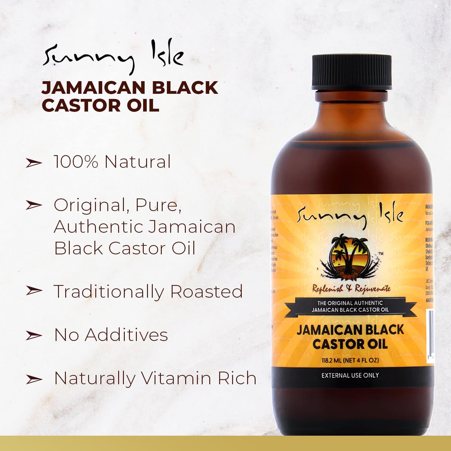 Sunny Isle Jamaican Black Castor Oil 4 Oz.