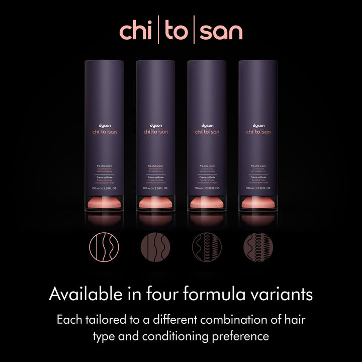 Dyson Chitosan™ Pre-style cream, Straight to Wavy, Light Conditioning, 100ml