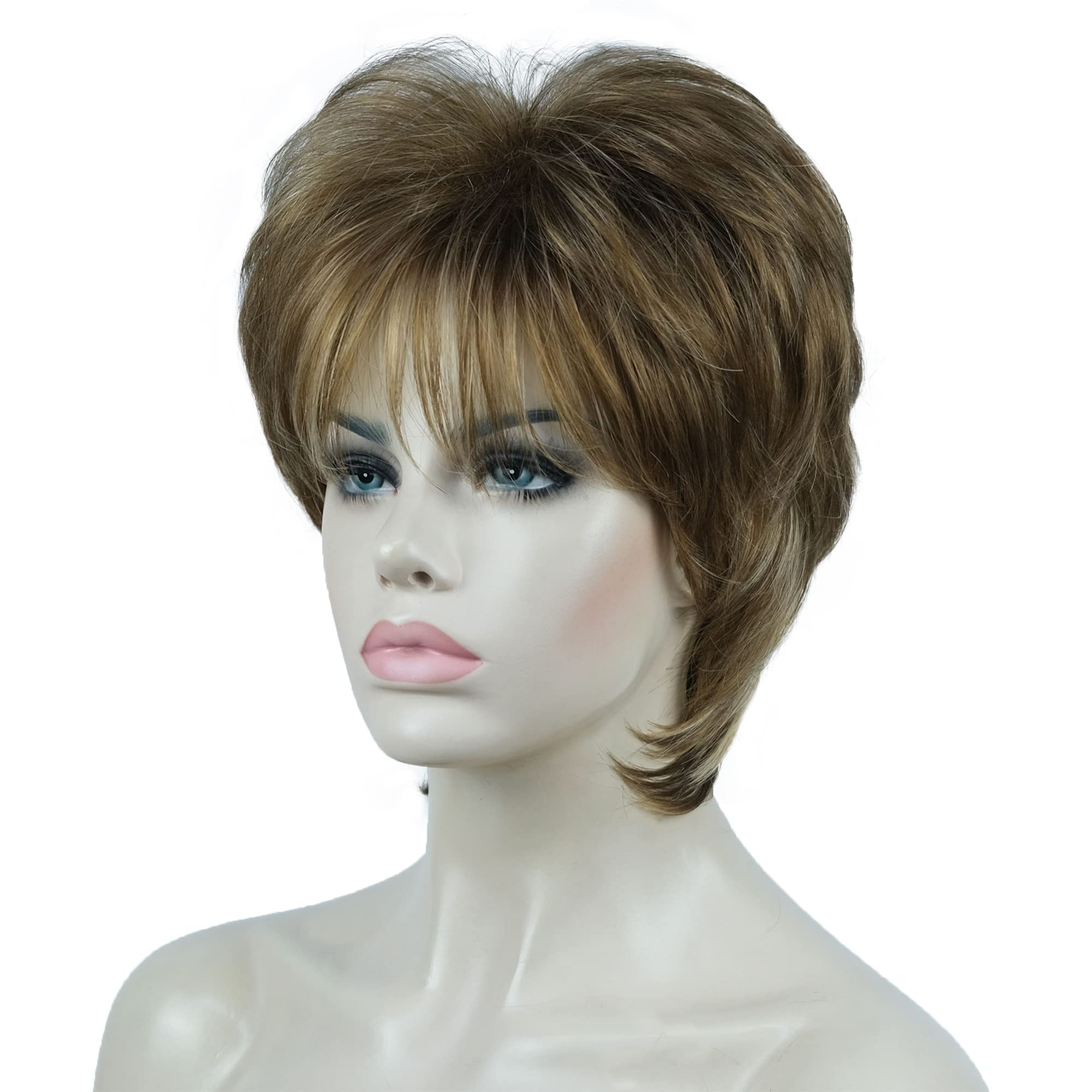 #V6: Aimole Short Layered Body Wave Wigs Synthetic Women'S Wig Full Hair #V6