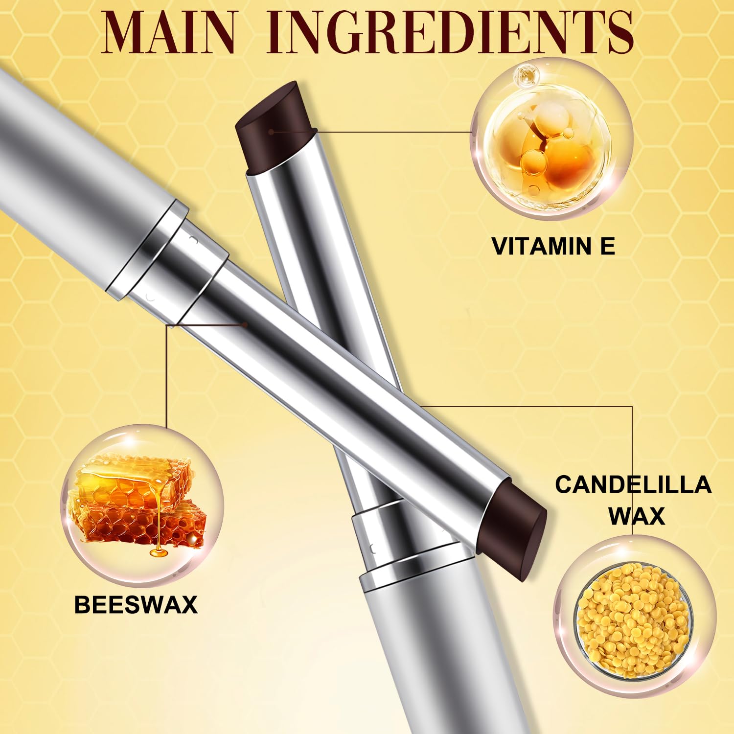 Grenben 2PCS Black Honey Lipstick, Honey Noir Black Honey Lip-stick, B-lack Honey Lip-stick for Women, H-oney Lip, Nourishing and Hydrating Lip Gloss for Women