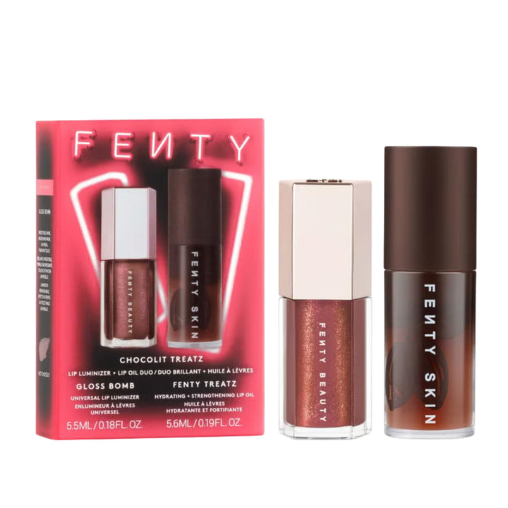 FENTY BEAUTY Chocolit Treatz - Lip Luminizer (.18 Fl Oz) + Lip Oil Duo (.19 Oz)