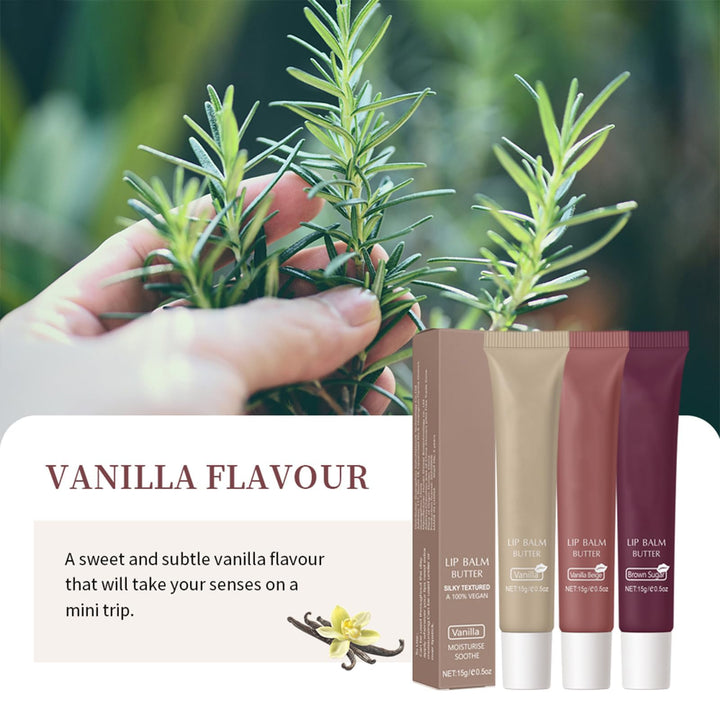 Lip Glowy Balm Butter Lip Balm Plumps Moisturizing Hydrating Lip Mask Repair Moisturizer Lips Care Lip Treatment for Dry Cracked Lip, Glossy Finish, Vegan Tinted Lip Balm Chapstick (#2 Vanilla Beige)