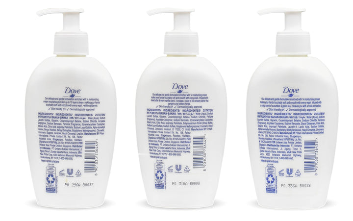 Dove, Nourishing Hand Wash Variety of 3 (Deeply Nourishing, Shea Butter & Warm Vanilla, Cucumber & Green Tea) - 250 ML (8.45 FL OZ) - International Version…