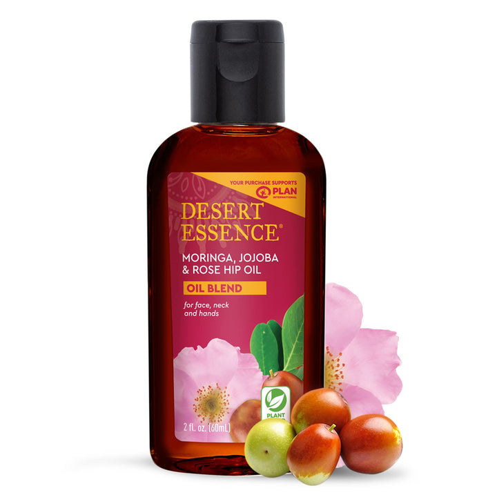 Desert Essence Moringa With Jojoba And Rose Hip Oil, 2 Fluid Ounce