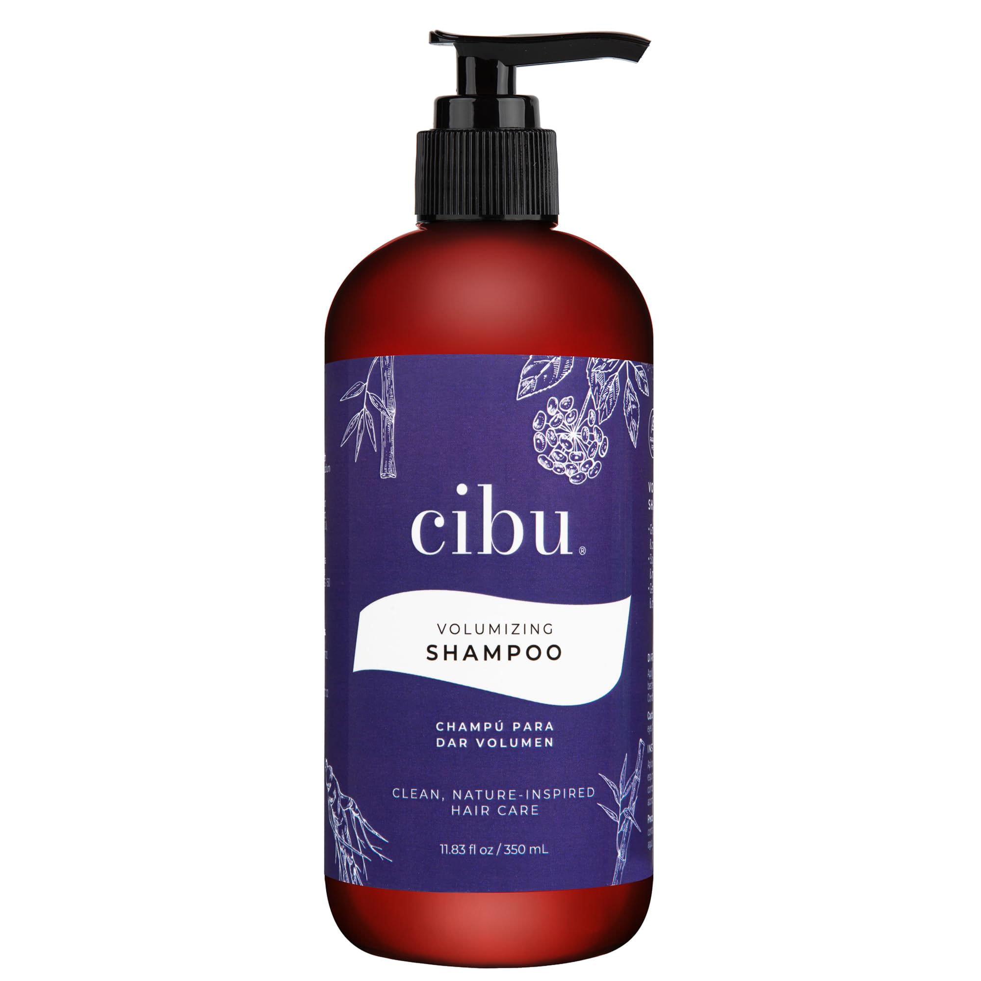 Cibu Volumizing Shampoo for Fine Thin Hair - Hair Thickening Shampoo for Women and Men - Anti Breakage and Nutrient Rich - 11.83oz