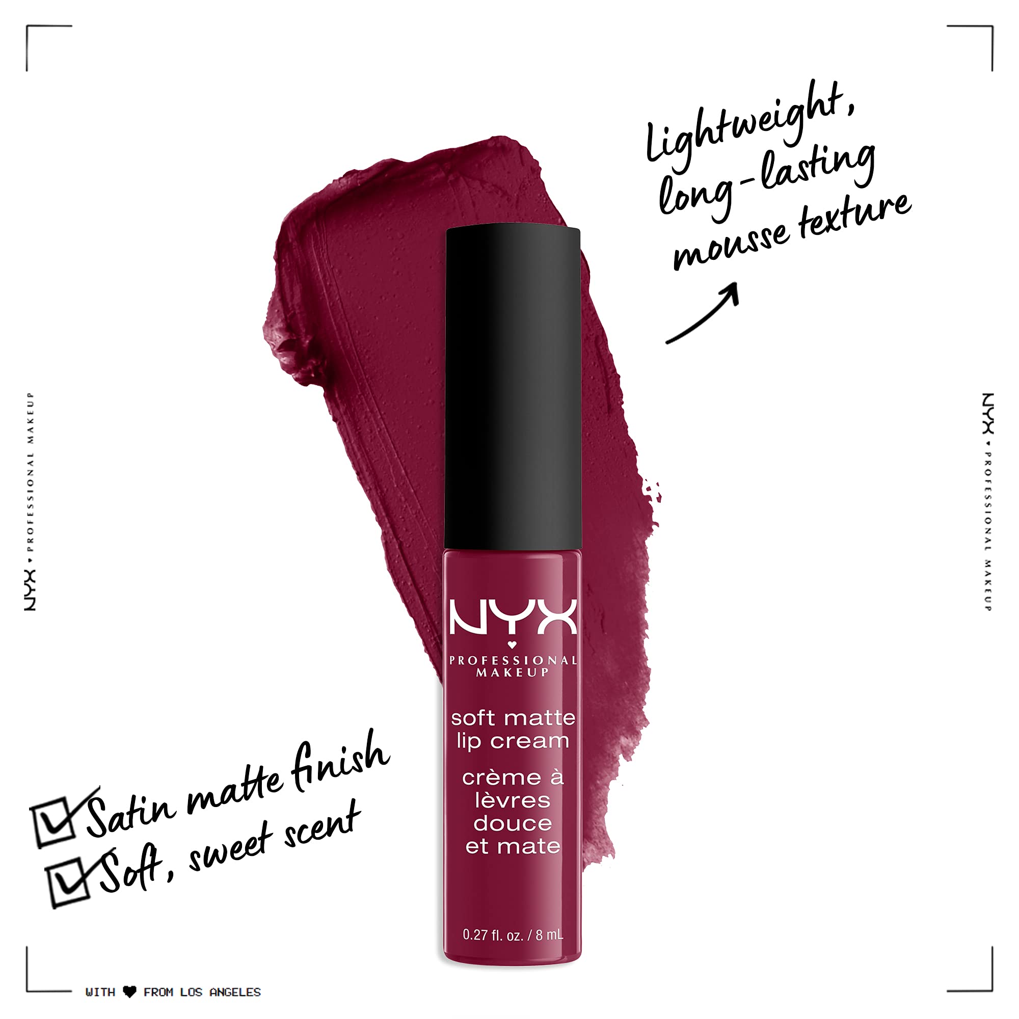 NYX PROFESSIONAL MAKEUP Soft Matte Lip Cream, Copenhagen, 0.27 Fluid Ounce