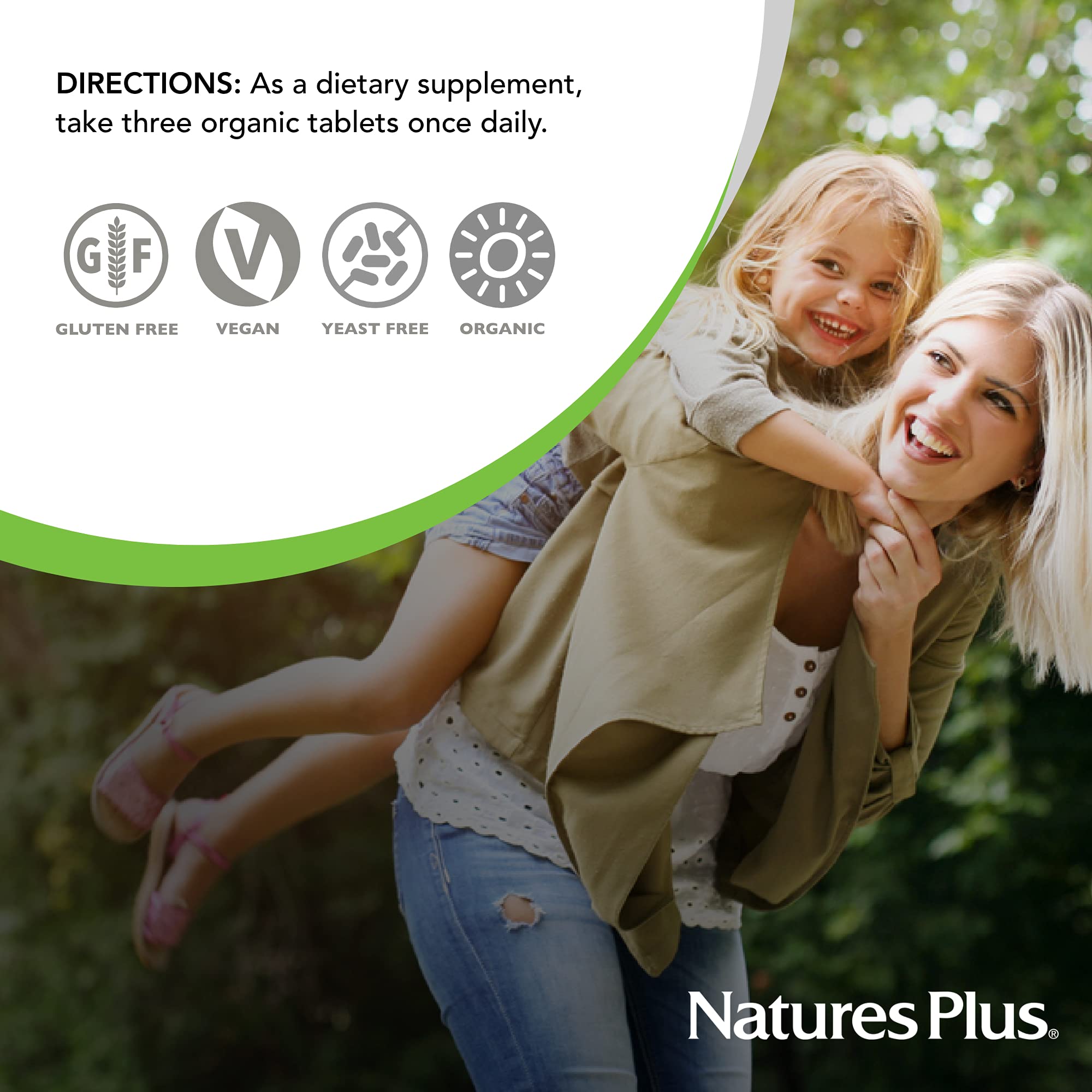 NaturesPlus Source of Life Garden Certified Organic Prenatal Multivitamin - 90 Vegan Tablets - Supports Reproductive Health & Pregnancy - Folic Acid - Non-GMO, Vegetarian, Gluten-Free - 30 Servings