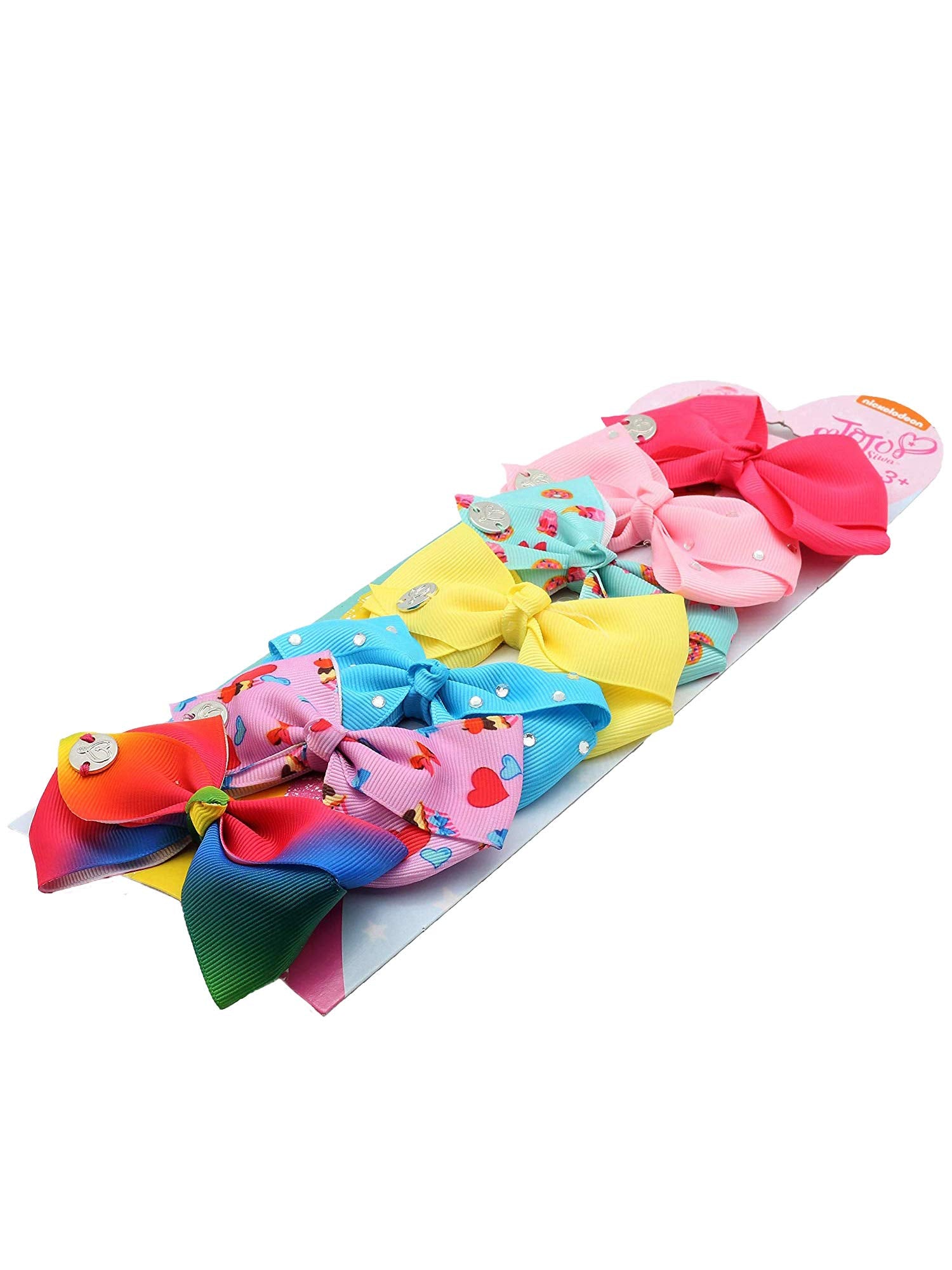 H.E.R Accessories JoJo Siwa Paddle Brush & Metallic Bow JoJo Graphics Elastic Pony Tail Tie Bow Set (Play, Dance, Repeat Paddle Brush & Metallic Bow)