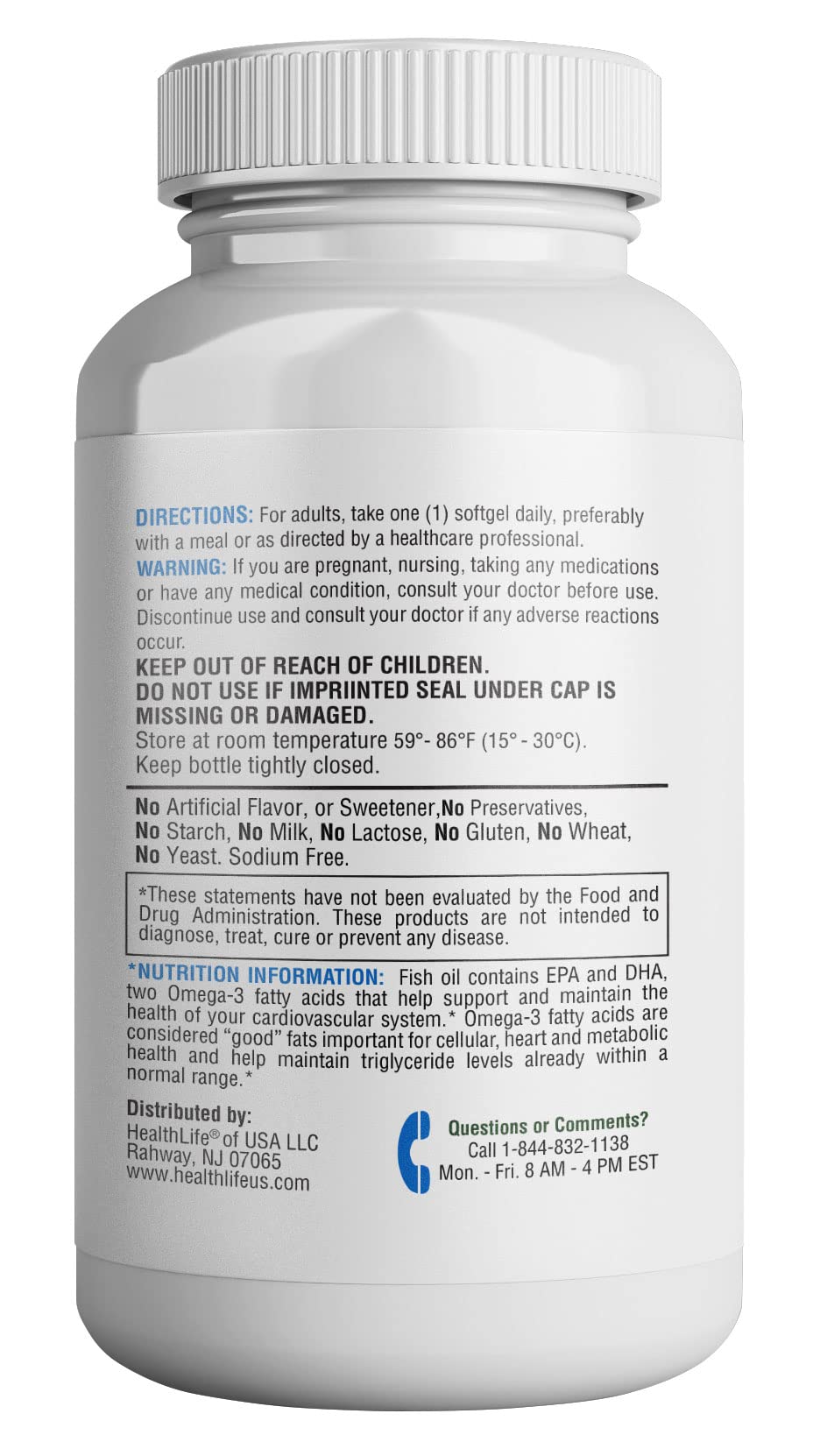 365 Health Omega 3-6-9 180 Softgels | from Fish, Flaxseed, Borage Oils | Non-GMO & Gluten Free