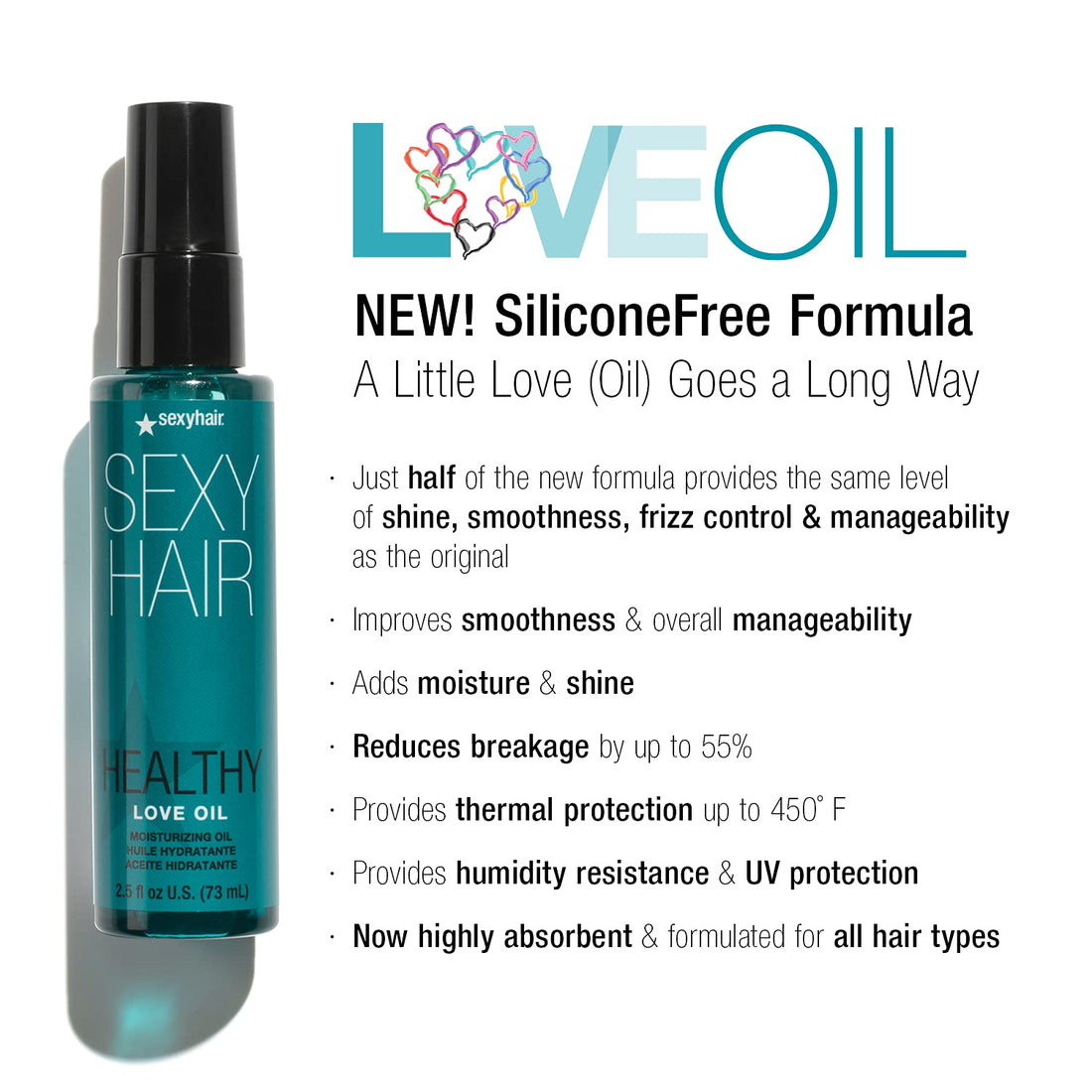 SexyHair Healthy Love Oil Moisturizing Oil, 2.5 oz.