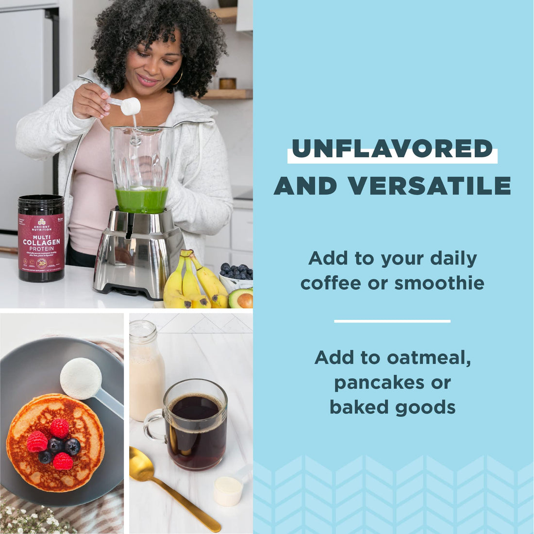 Ancient Nutrition Hydrolyzed Collagen Peptides Powder with Probiotics, Unflavored Multi Collagen Protein for Women and Men with Vitamin C, 24 Servings, Supports Skin and Nails, Gut Health, 8.6oz